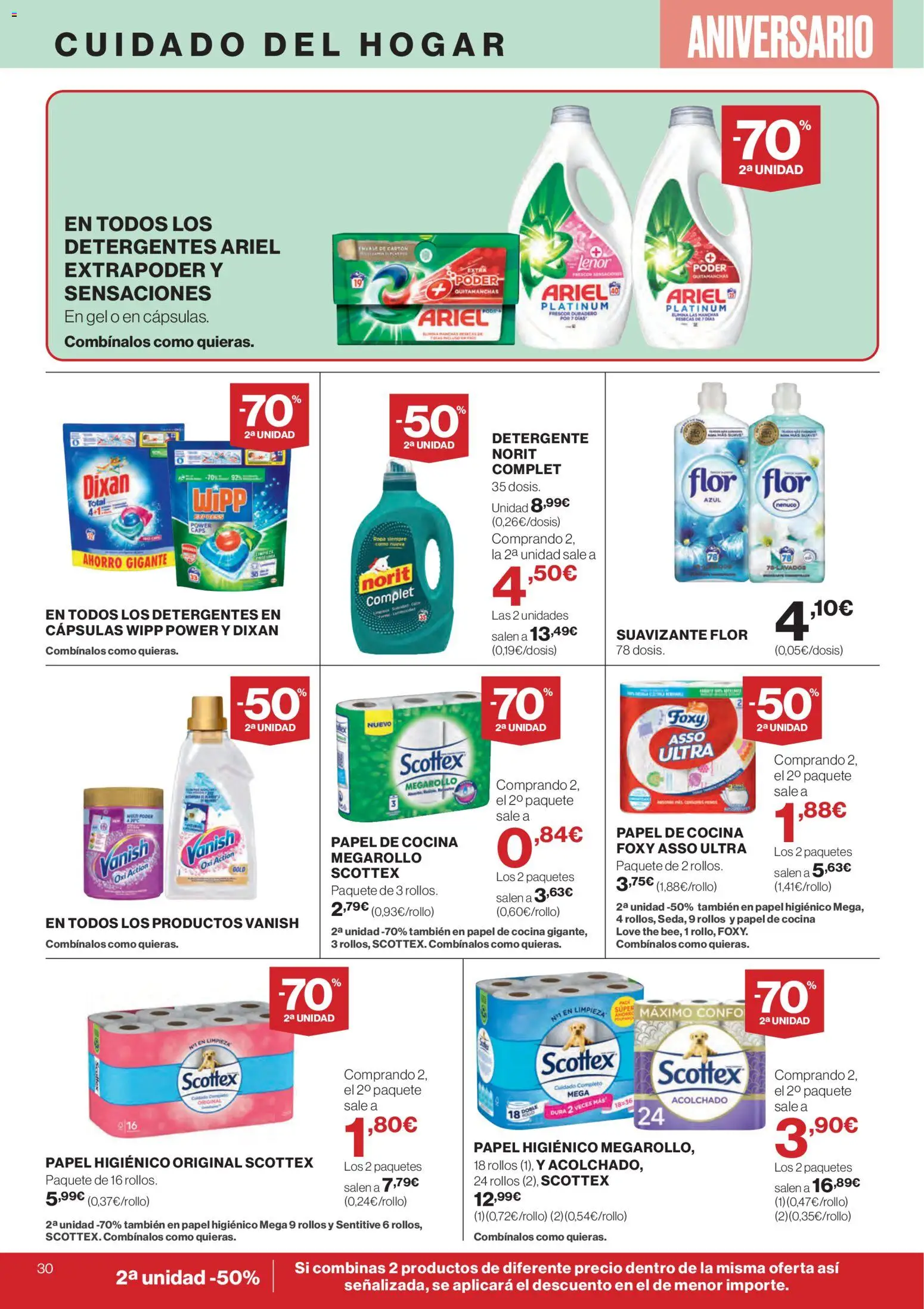Supercor folleto │ válido desde el 06.11.2025 | Página: 30 | Productos: Quitamanchas, Detergente, Papel higienico, Ropa