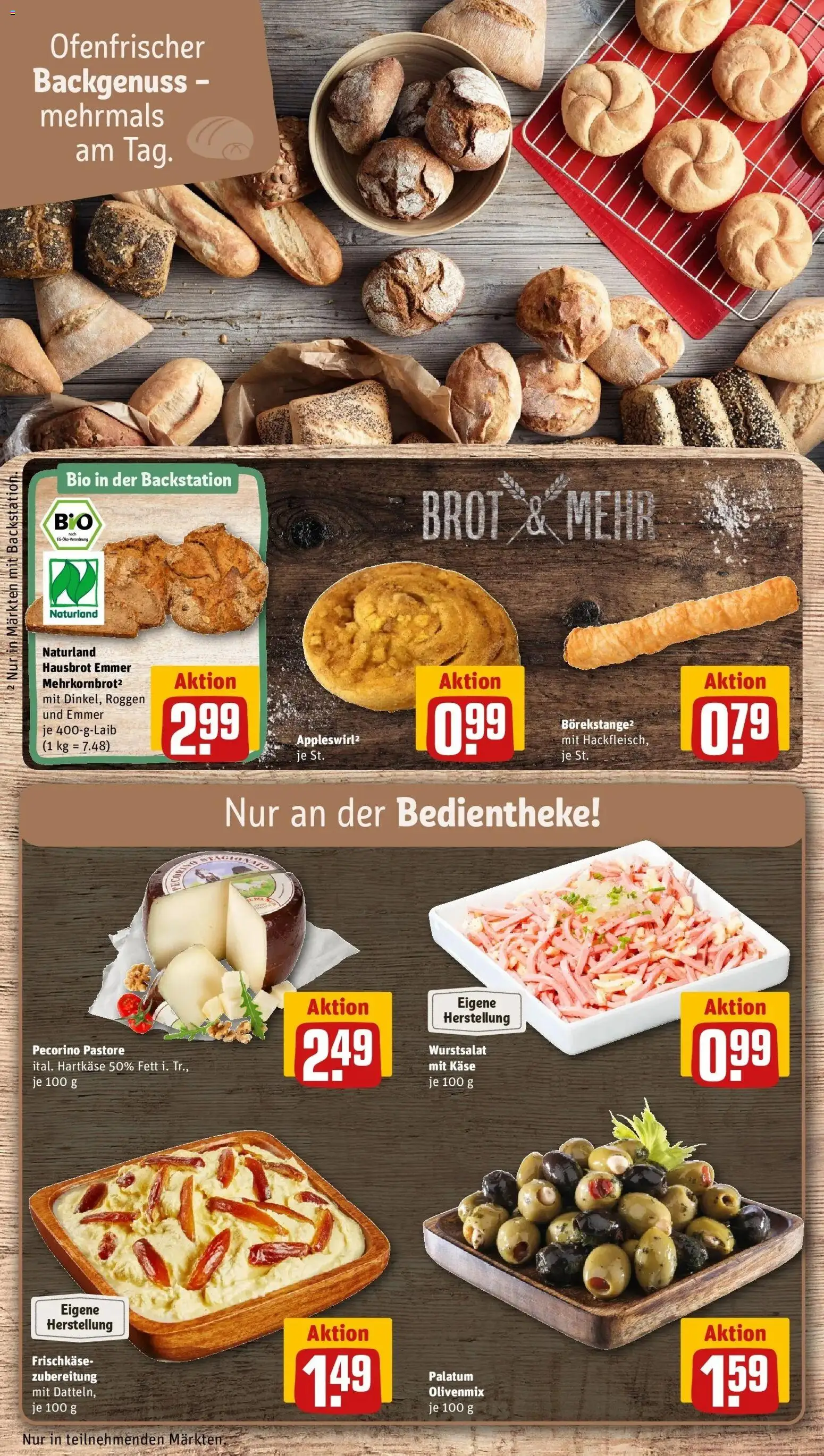 Rewe Prospekt Hauneck / Unterhaun	 – gültig ab 15.03.2026 | Seite: 13 | Produkte: Käse, Apple, Brot, Frischkase