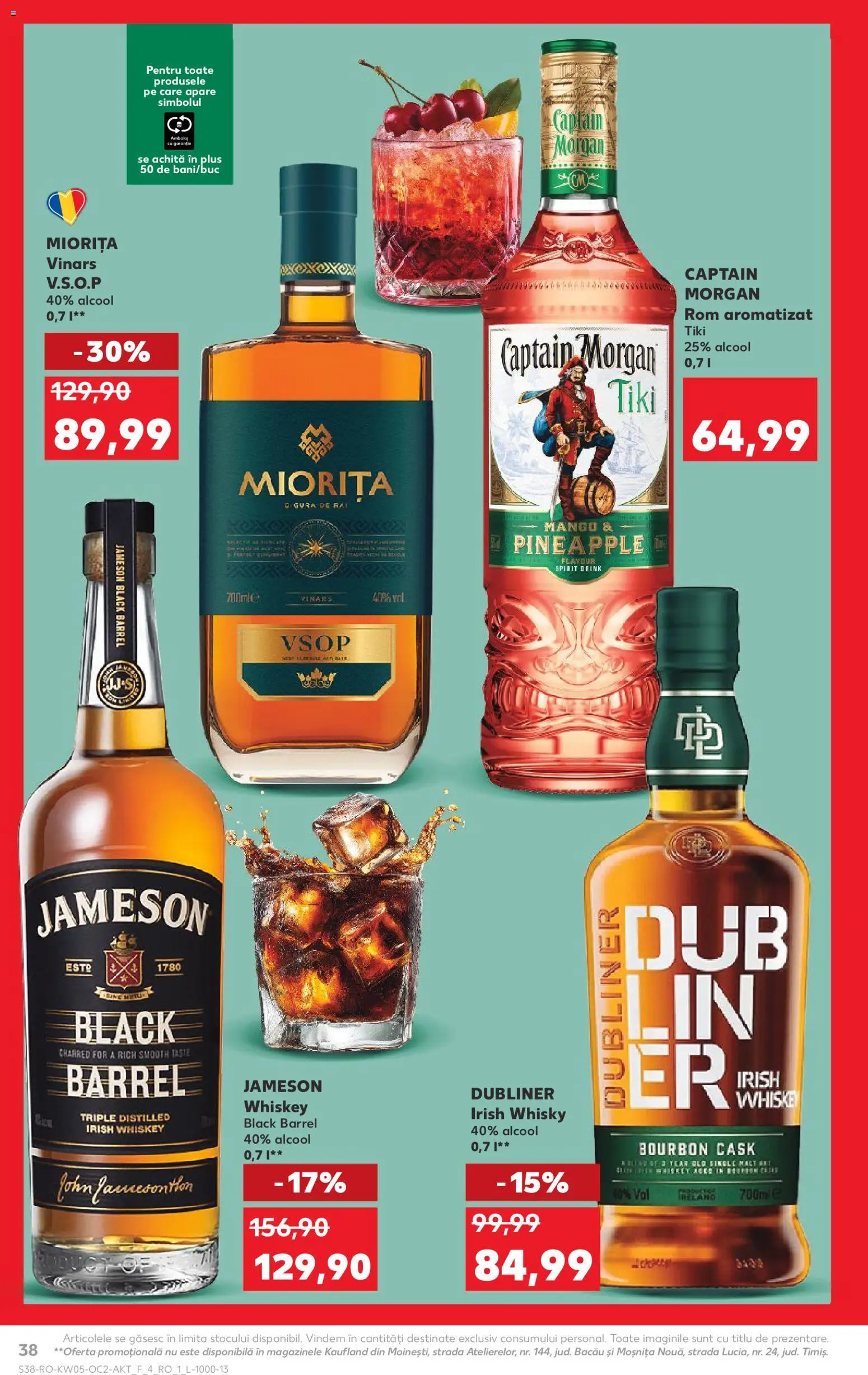 Noul catalog Kaufland – valabil de la 28.01.2026 | Pagină: 38 | Produse: Rom, Bourbon, Whiskey, Mango