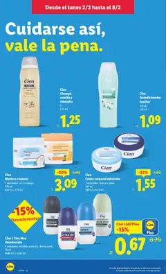 Vista previa Cien / Cien Men Desodorante, 4 variedades: invisible, extra dry, dermo o aloe. 50 ml válido desde el 02.02.2026 | Página: 18
