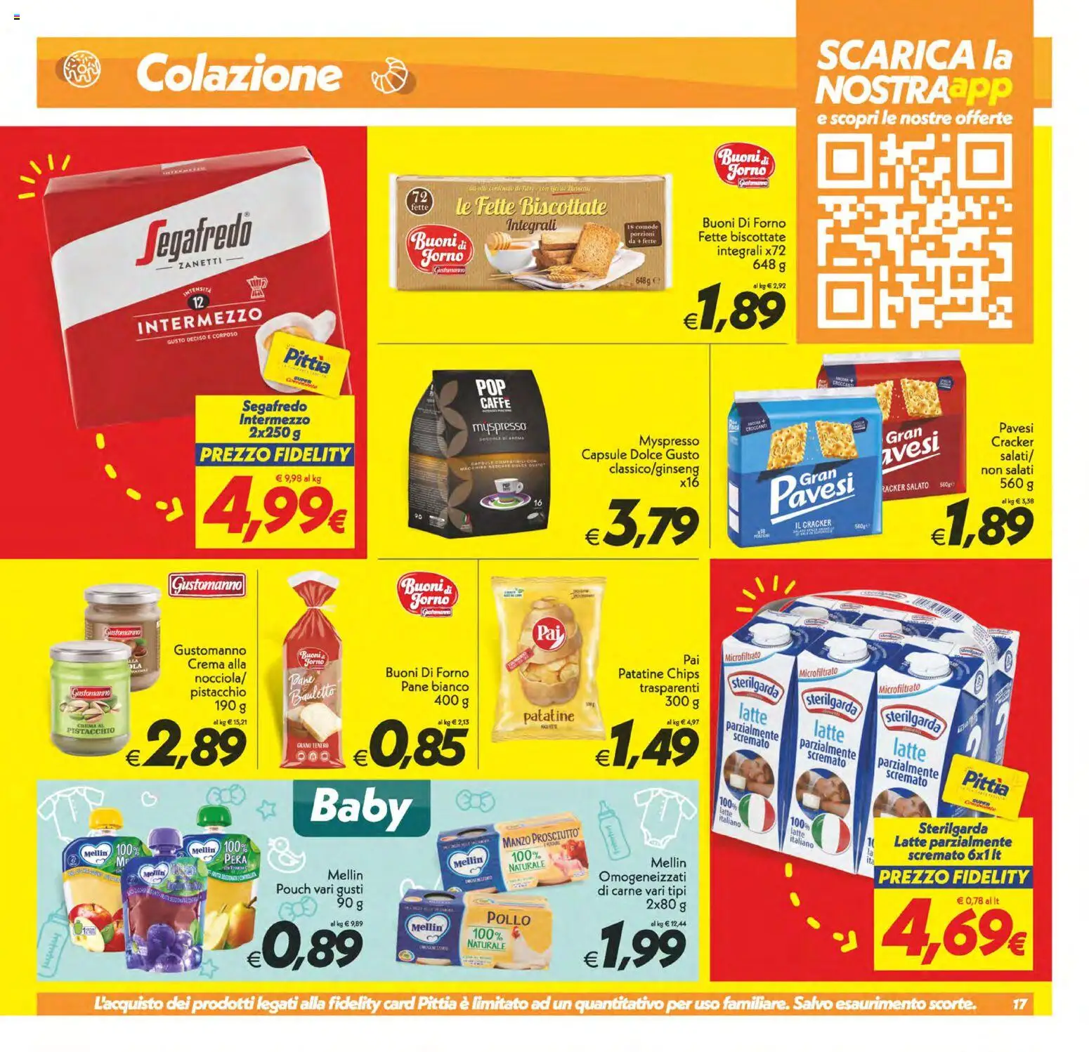 Volantino SuperConveniente del 17.04.2026 | Pagina: 17 | Prodotti: Pane, Caffè, Manzo, Patatine