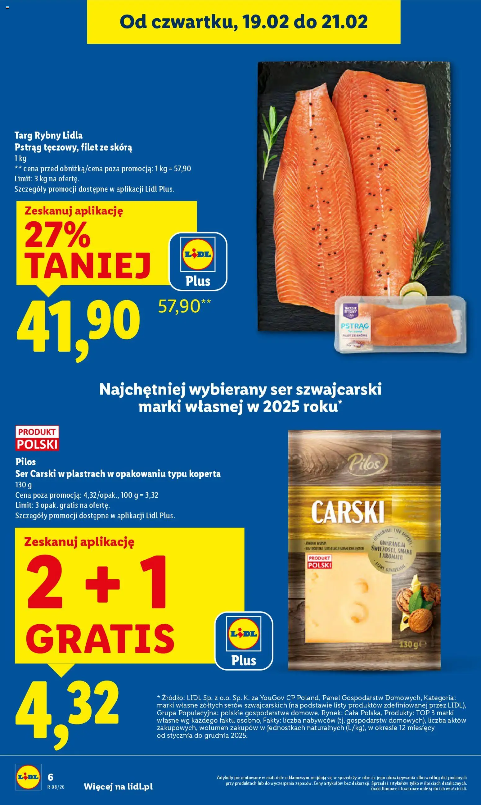 Lidl Gazetka od 19.02.2026 | Strona: 6 | Produkty: Top, Pstrąg, Ser