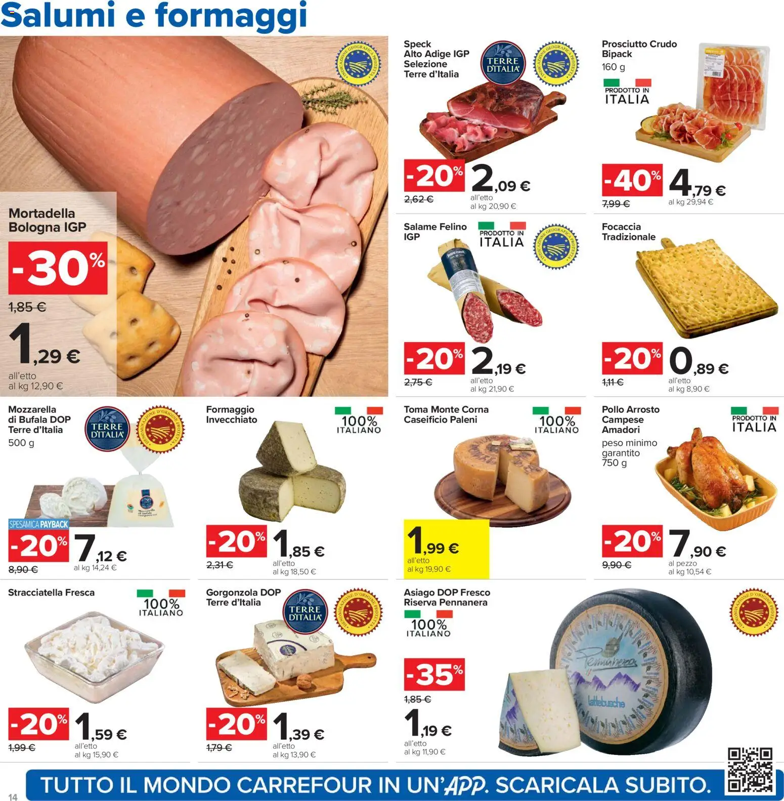 Volantino Carrefour del 07.11.2025 | Pagina: 14 | Prodotti: Speck, Prosciutto Crudo, Pollo, Prosciutto