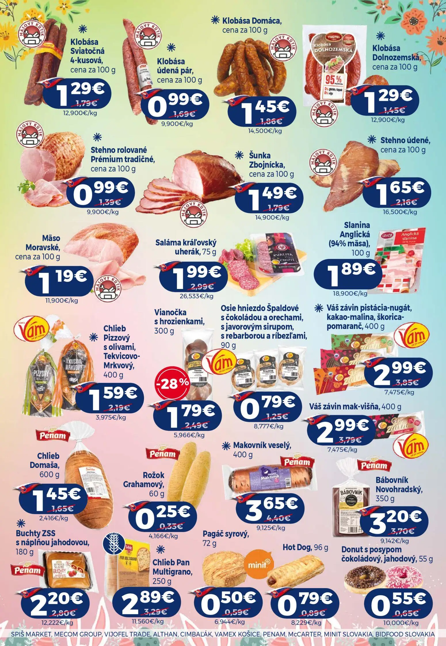 Nové Milk Agro akcie – leták je platný od 18.03.2026 | Strana: 7 | Produkty: Saláma, Slanina, Vianočka, Závin