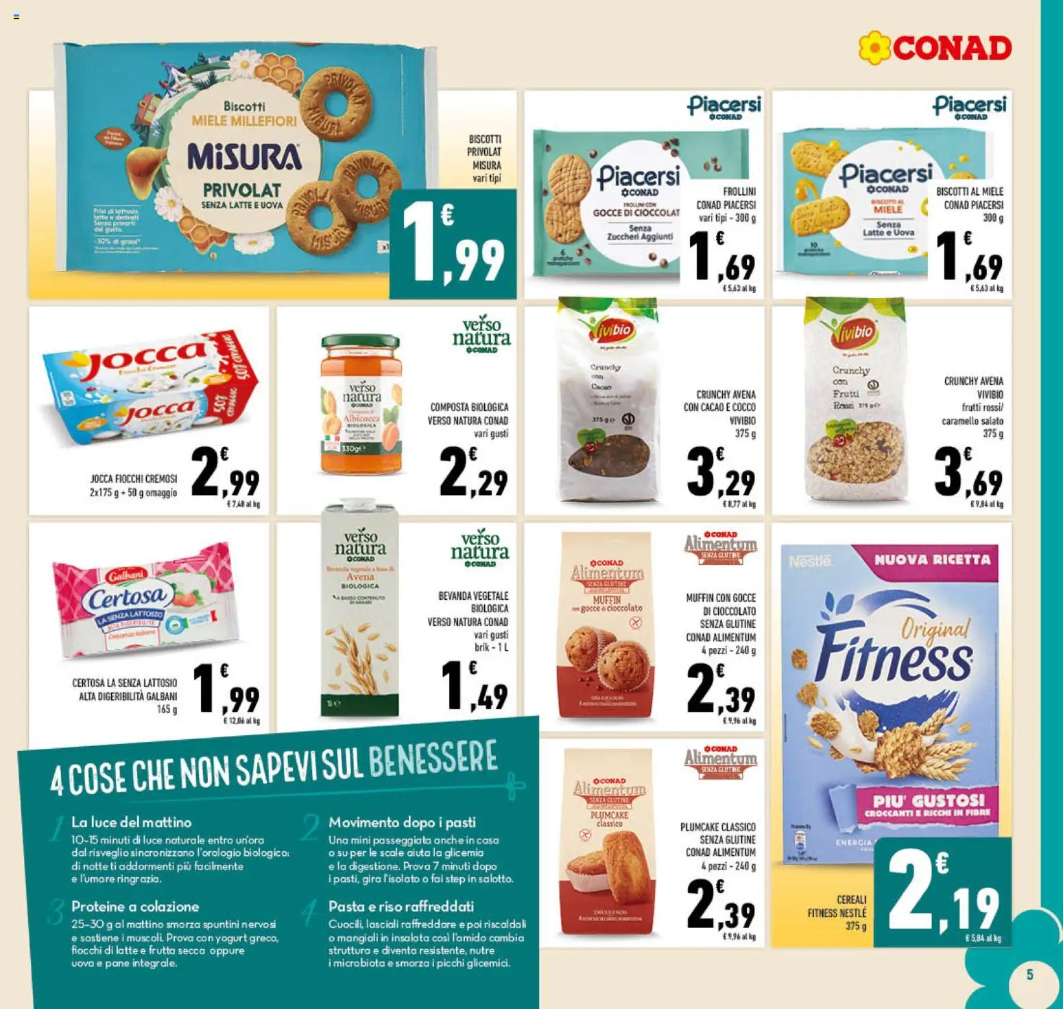 Volantino Conad del 14.01.2026 | Pagina: 5 | Prodotti: Pane, Frutta, Cocco, Plumcake