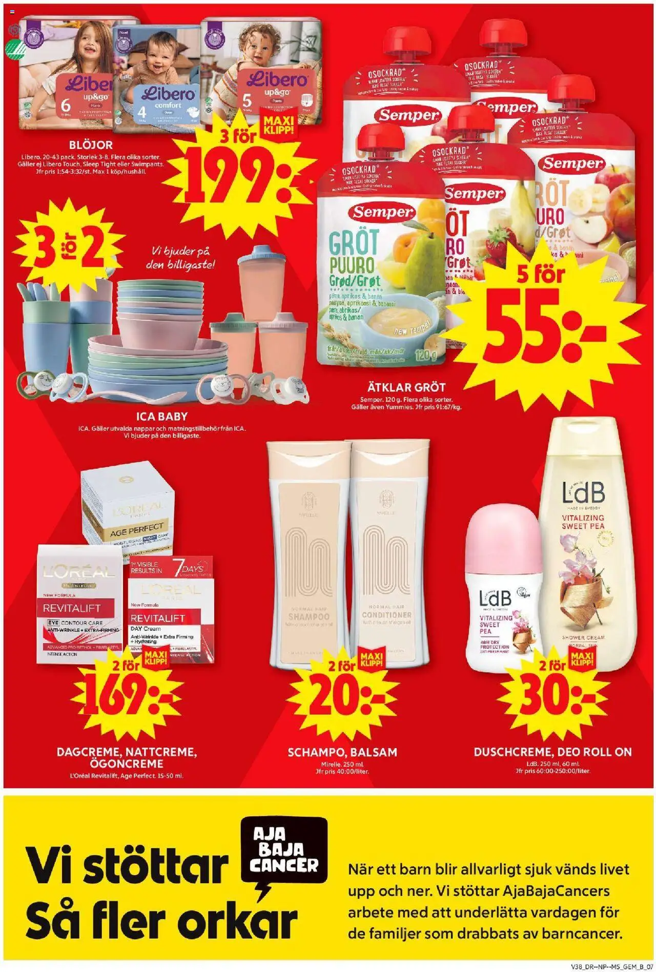 ICA Maxi reklamblad aktuell från 15.09.2025 | Sida: 11 | Produkter: Balsam, Deodorant, Galler, Blöjor