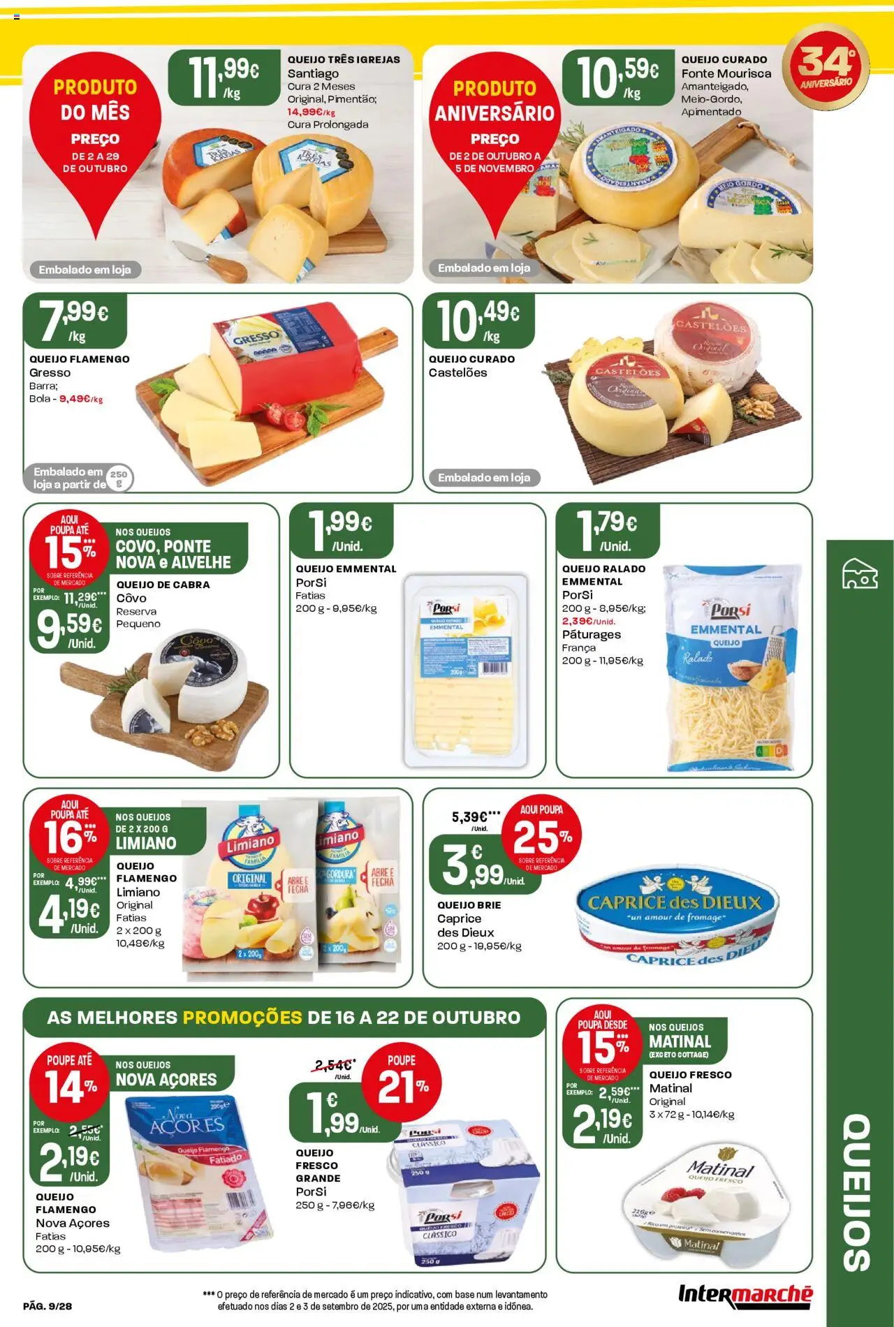 Intermarché Folheto Contact │ válido de 16.10.2025 | Página: 9 | Produtos: Base, Queijo