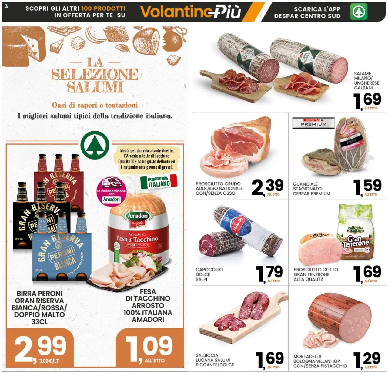 Volantino Interspar del 13.10.2025 | Pagina: 7 | Prodotti: Prosciutto Cotto, Birra, Salsiccia, Mortadella