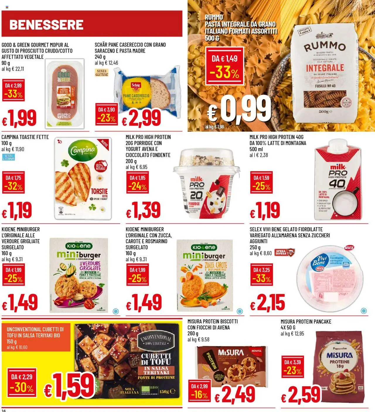 Volantino Famila del 18.08.2025 | Pagina: 14 | Prodotti: Rosmarino, Yogurt, Pane, Fusilli