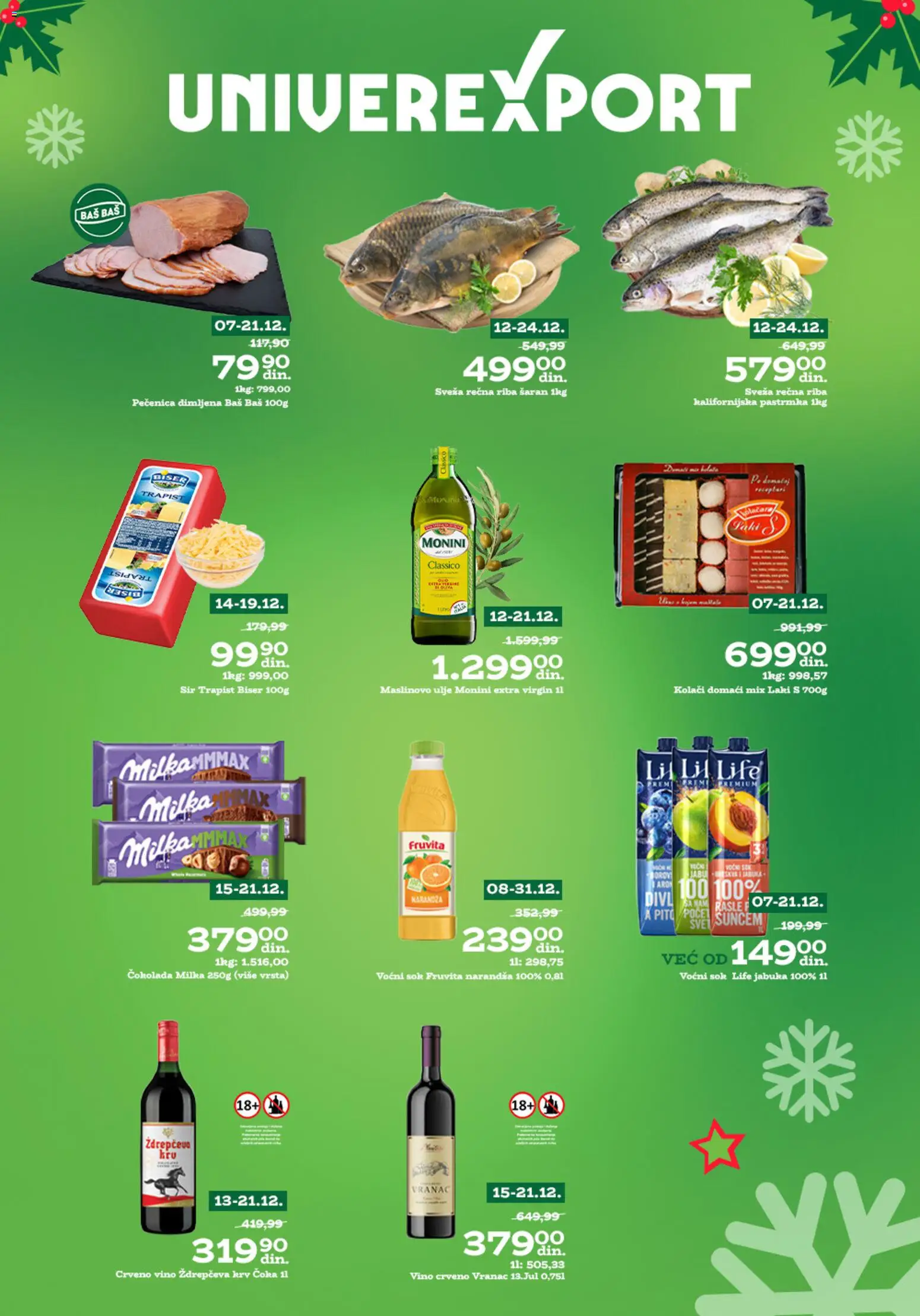 Univerexport katalog - važi od 16.12.2025 | Strana: 1 | Proizvode: Fruvita, Sir, Čokolada, Sok
