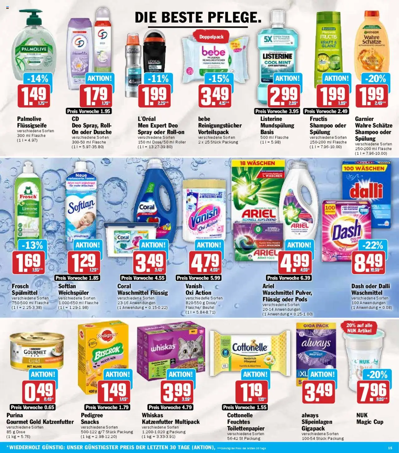 HIT Prospekt 	 - gültig ab dem 21.07.2025 | Seite: 15 | Produkte: Katzenfutter, Reinigungstücher, Whiskas, Toilettenpapier