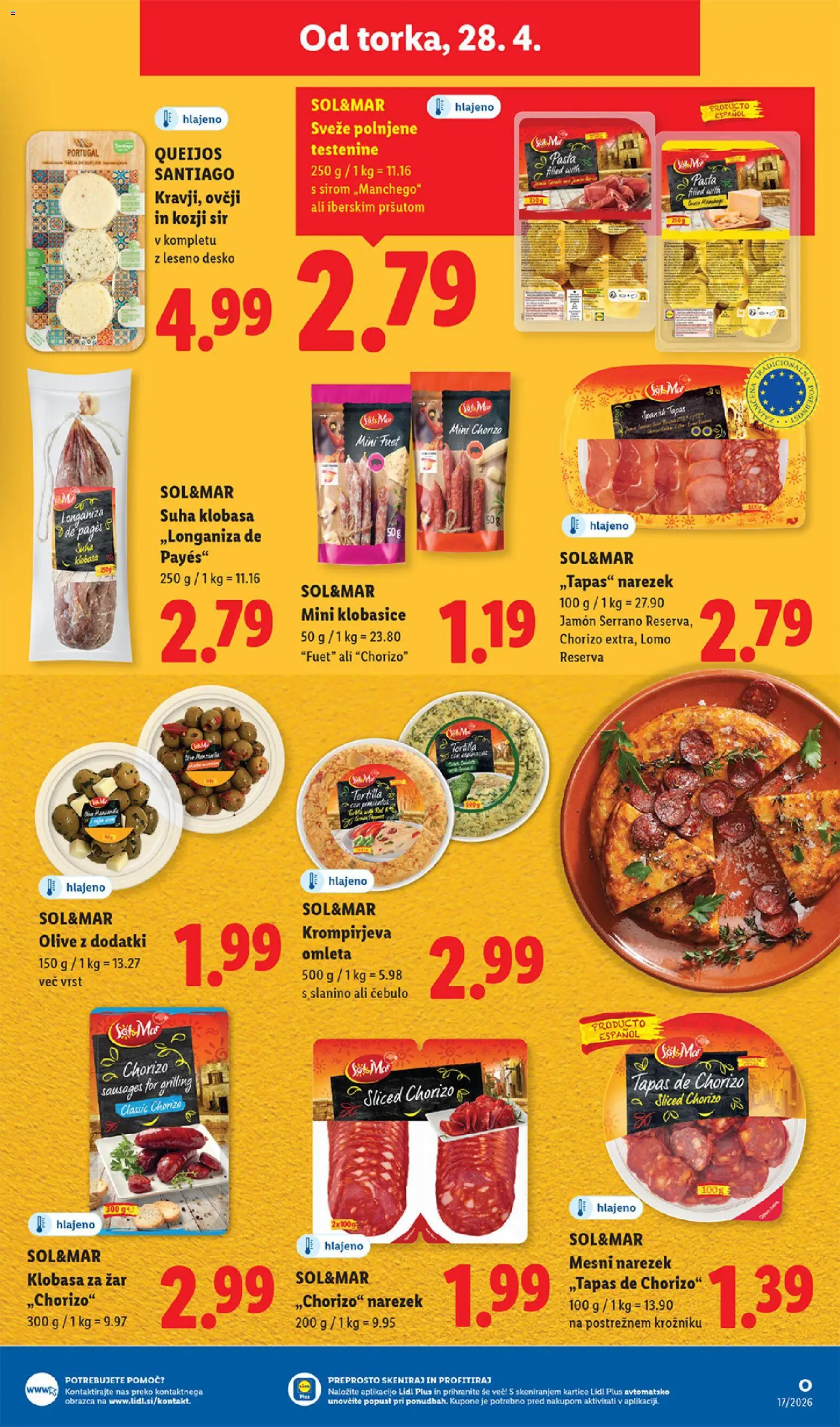 Novi Lidl katalog ponudbe – veljaven od 23.04.2026 | Stran: 63 | Izdelki: Zar, Klobasice, Olive, Sir