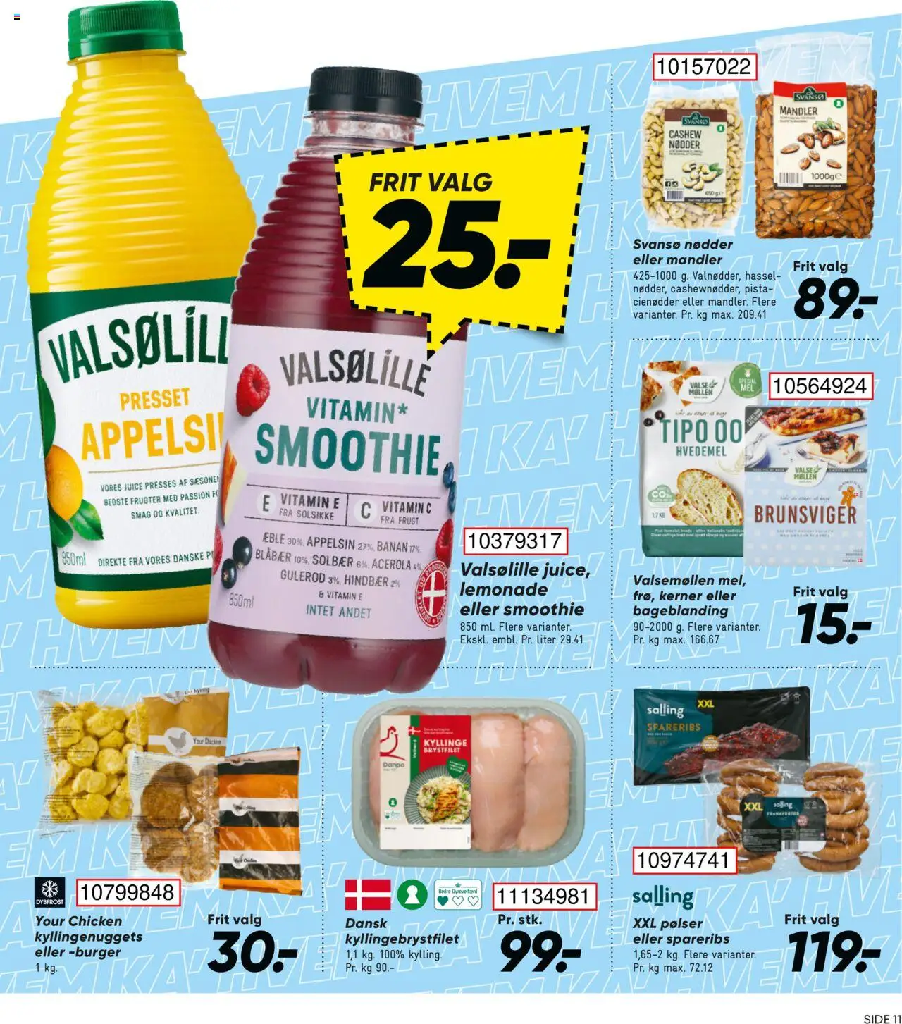 Bilka tilbudsavis – gyldig fra 17.10.2025 | Side: 11 | Produkter: Juice, Hvedemel, Gulerod, Spareribs