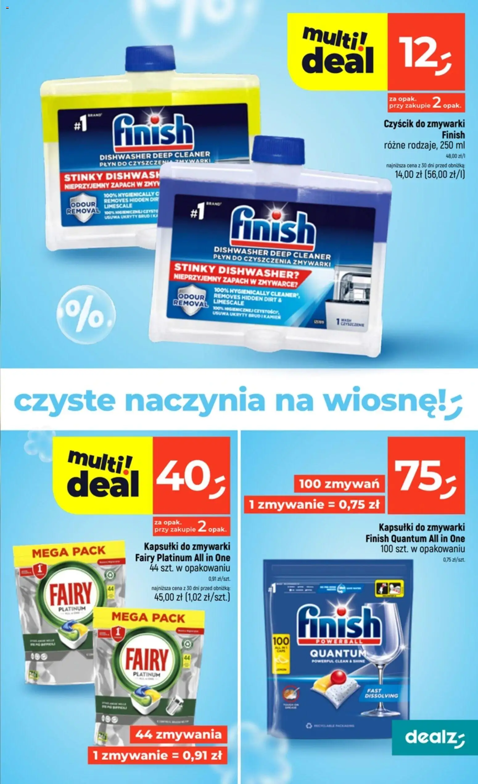 Dealz gazetka - Czysty zysk od 19.03.2026 | Strona: 9 | Produkty: Cleaner, Zapach, Finish, Kapsułki do zmywarki