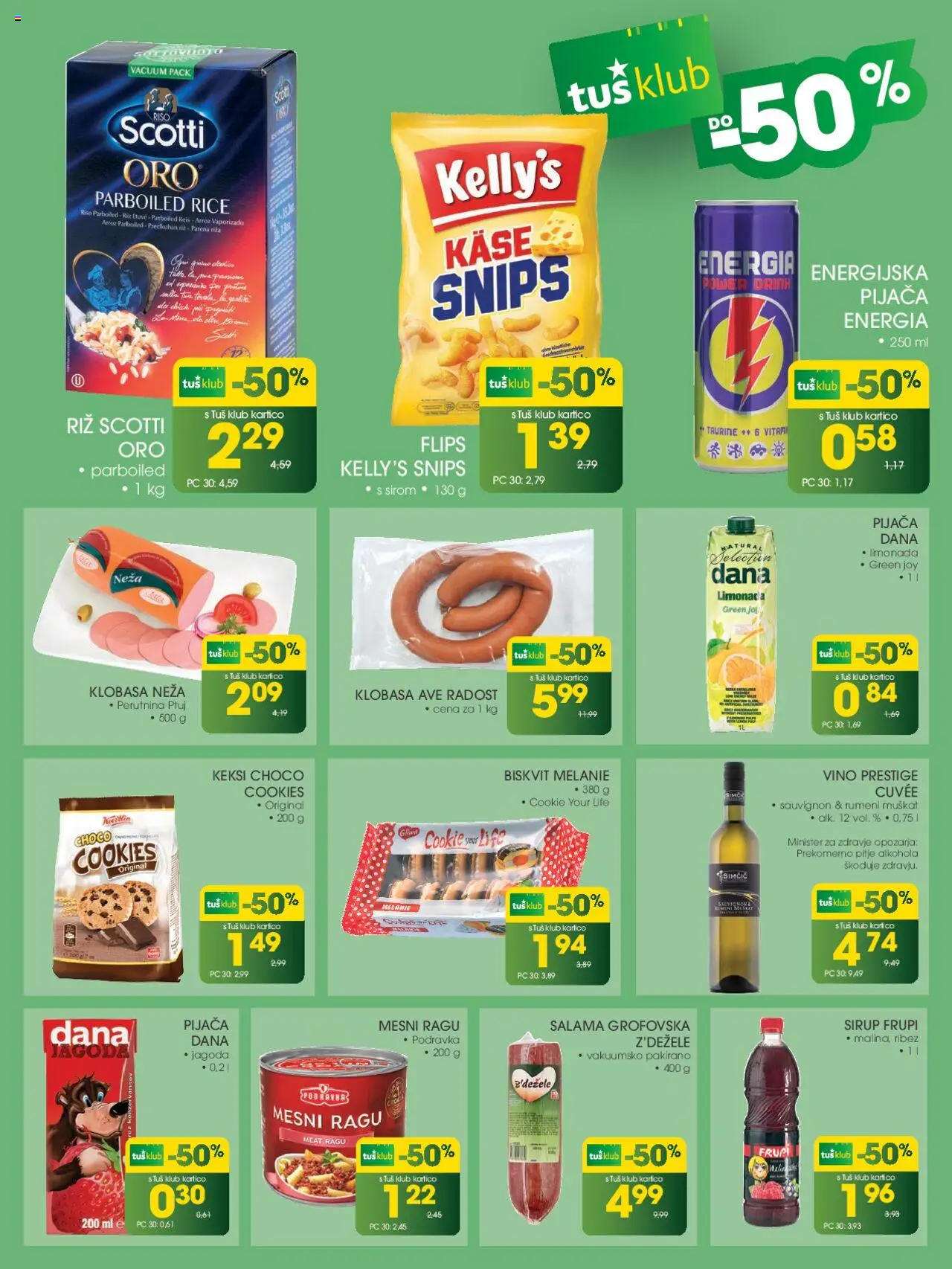 Tuš katalog │ velja od 13.08.2025 | Stran: 10 | Izdelki: Torta, Flips, Salama, Jagode