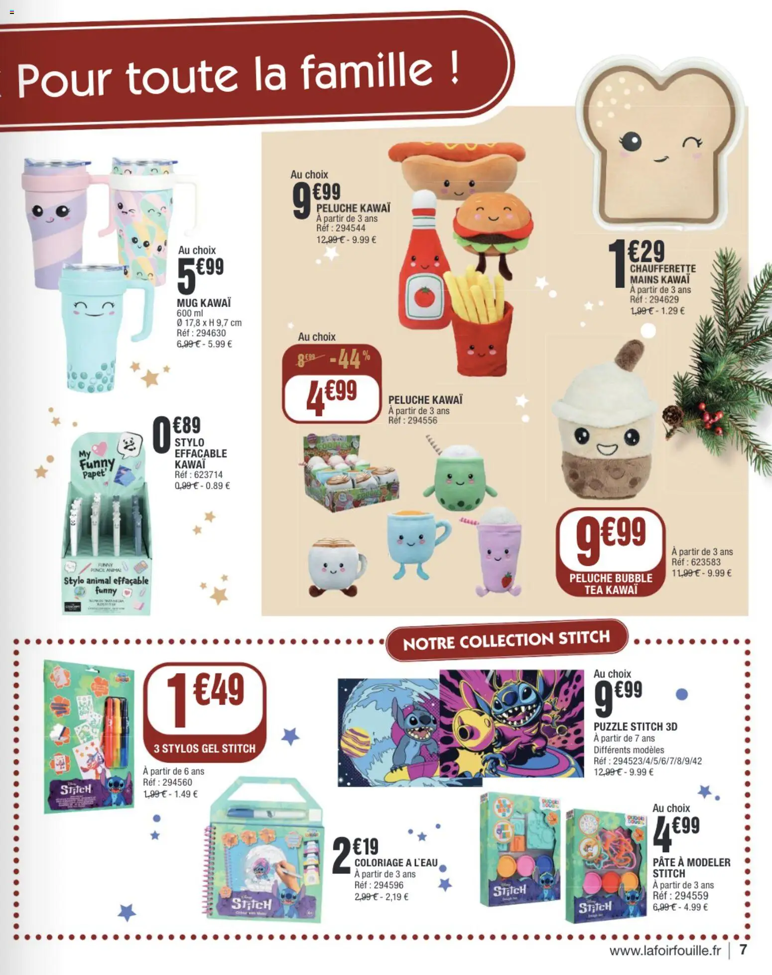 {H1} | Page: 7 | Produits: Chaufferette, Peluche, Stylo, Pâte à modeler