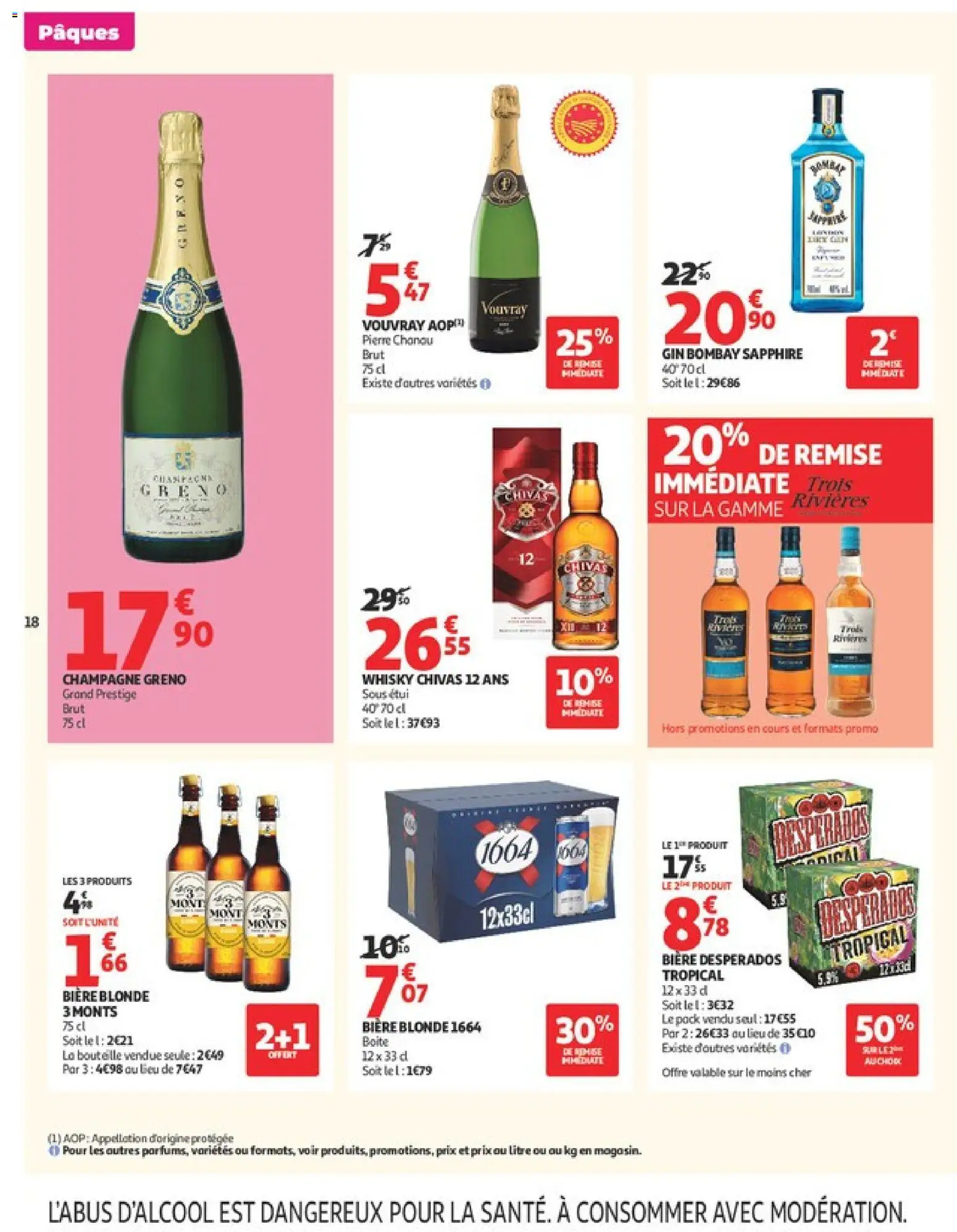 {H1} | Page: 18 | Produits: Bière blonde, Champagne, Bière, Champagne greno