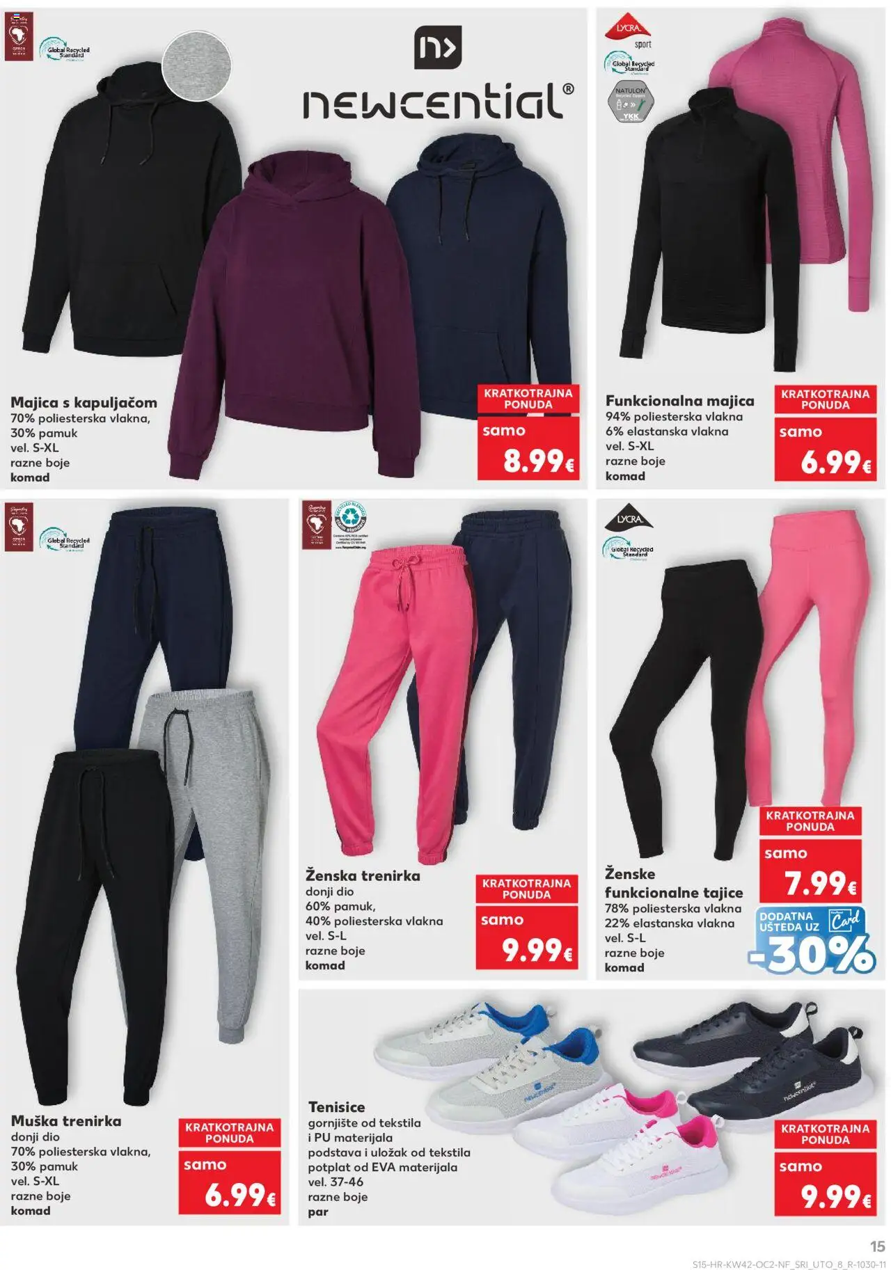 Kaufland katalog | vrijedi od 15.10.2025 | Stranica: 15 | Proizvodi: Majica s kapuljačom, Majica, Tenisice, Trenirka