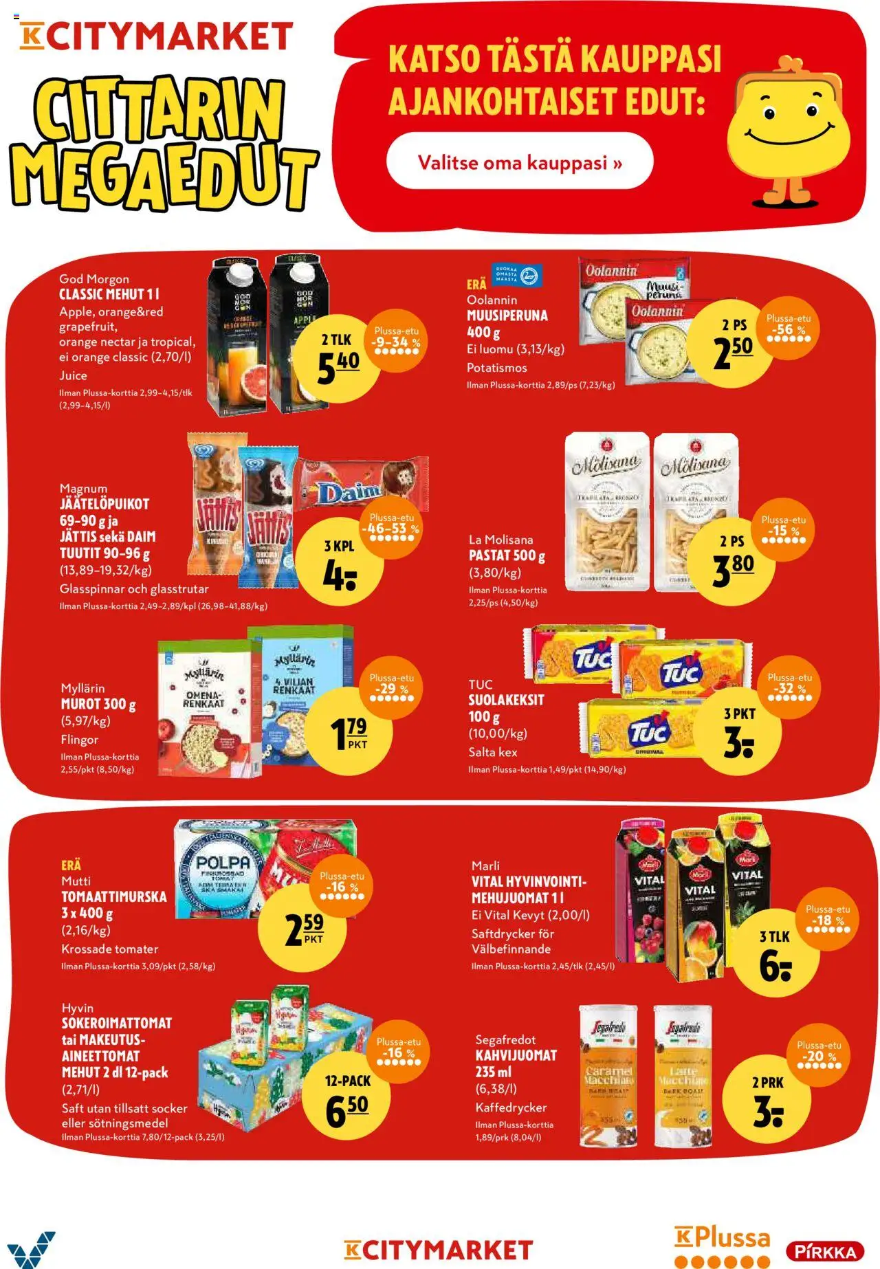 K-Citymarket tarjoukset – voimassa 18.09.2025 alkaen | Sivu: 20 | Tuotteet: Peruna, Murot