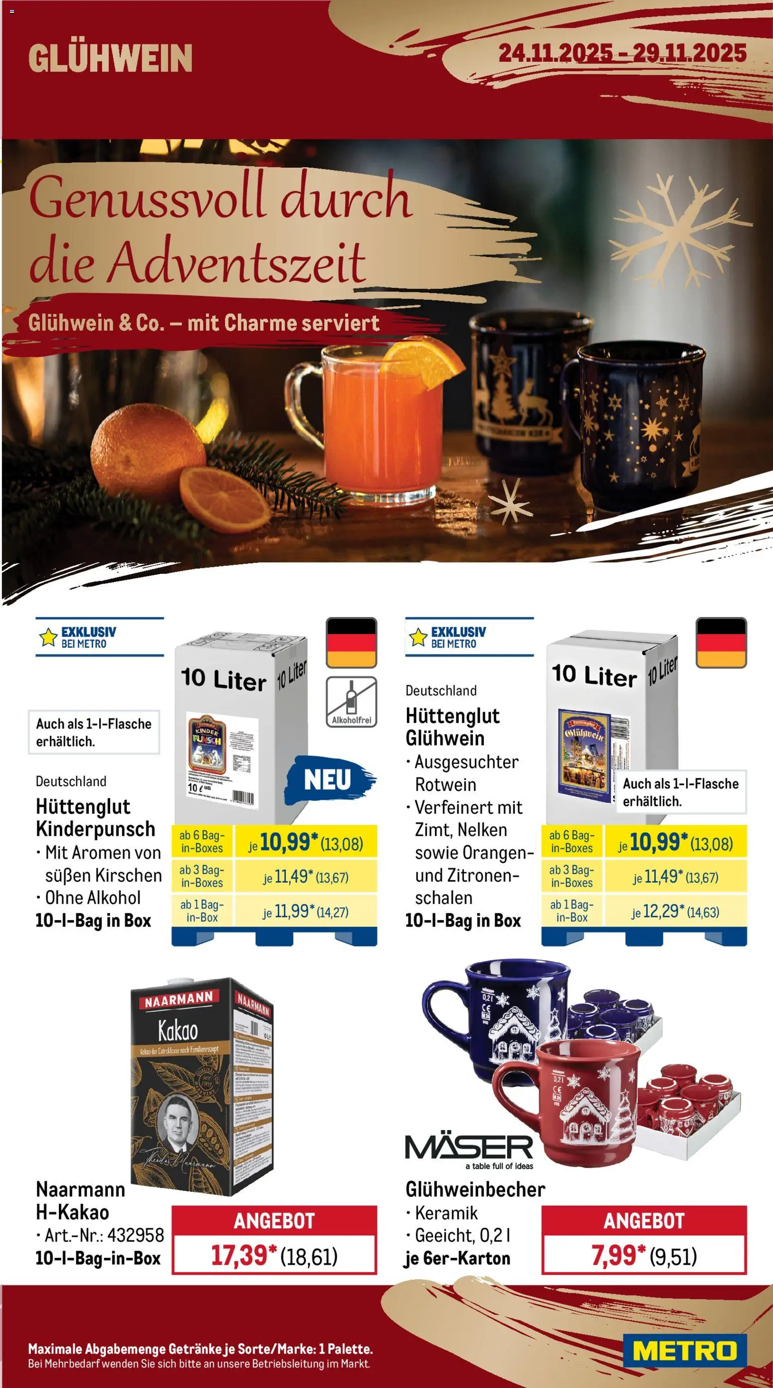 Metro - Black Friday – gültig ab 24.11.2025 | Seite: 18 | Produkte: Rotwein, Box, Orangen, Kirschen
