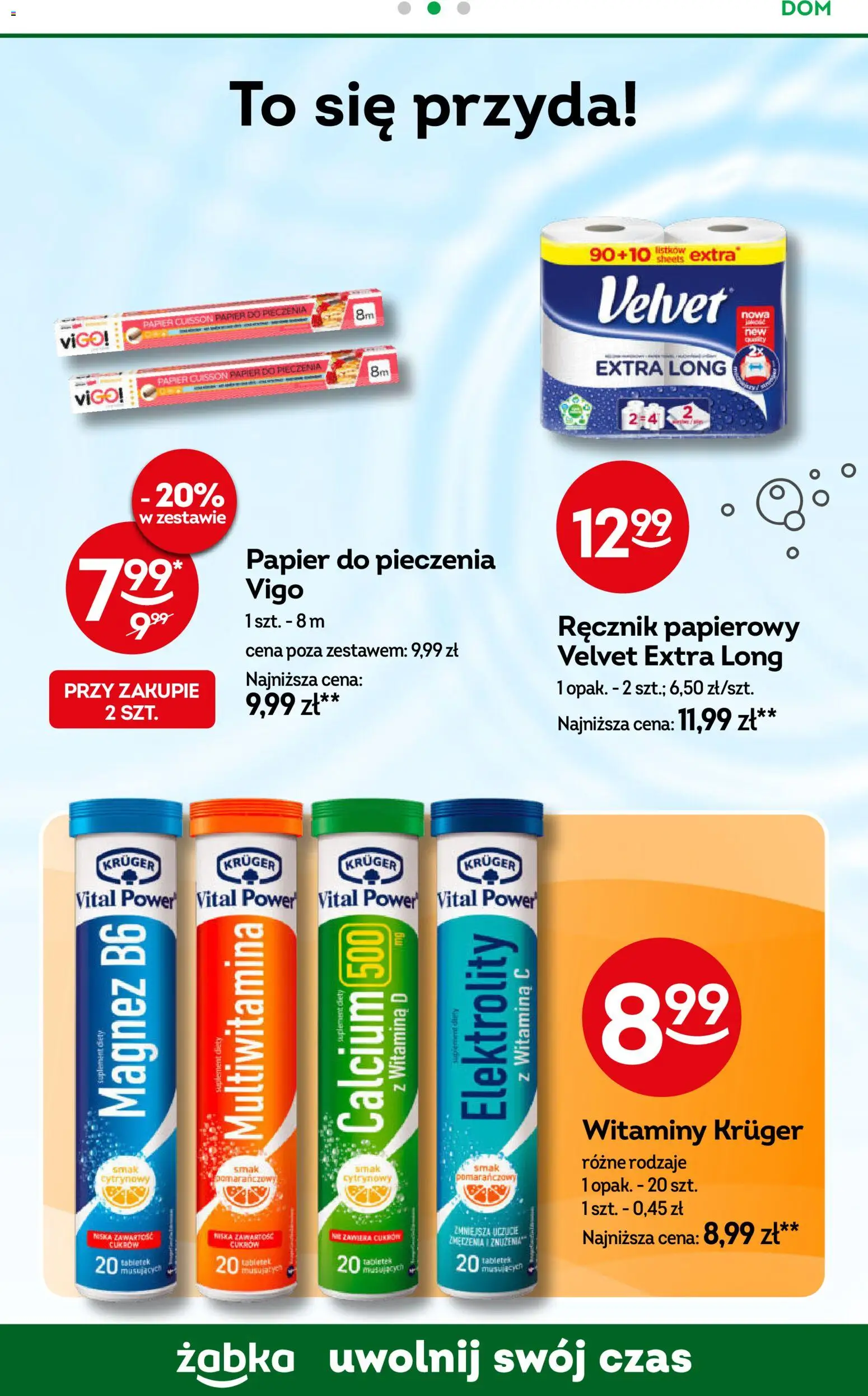 Żabka gazetka od 22.04.2026 | Strona: 89 | Produkty: Papier do pieczenia, Ręcznik papierowy