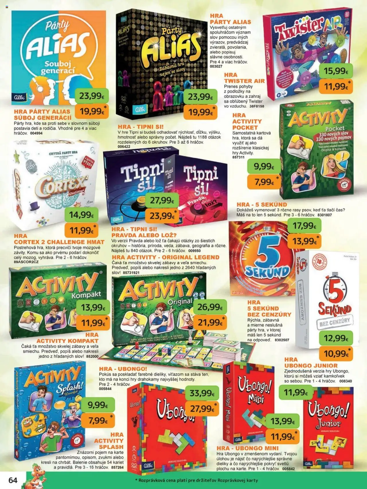 Nové Dráčik akcie – leták je platný od 03.10.2025 | Strana: 64 | Produkty: Hra