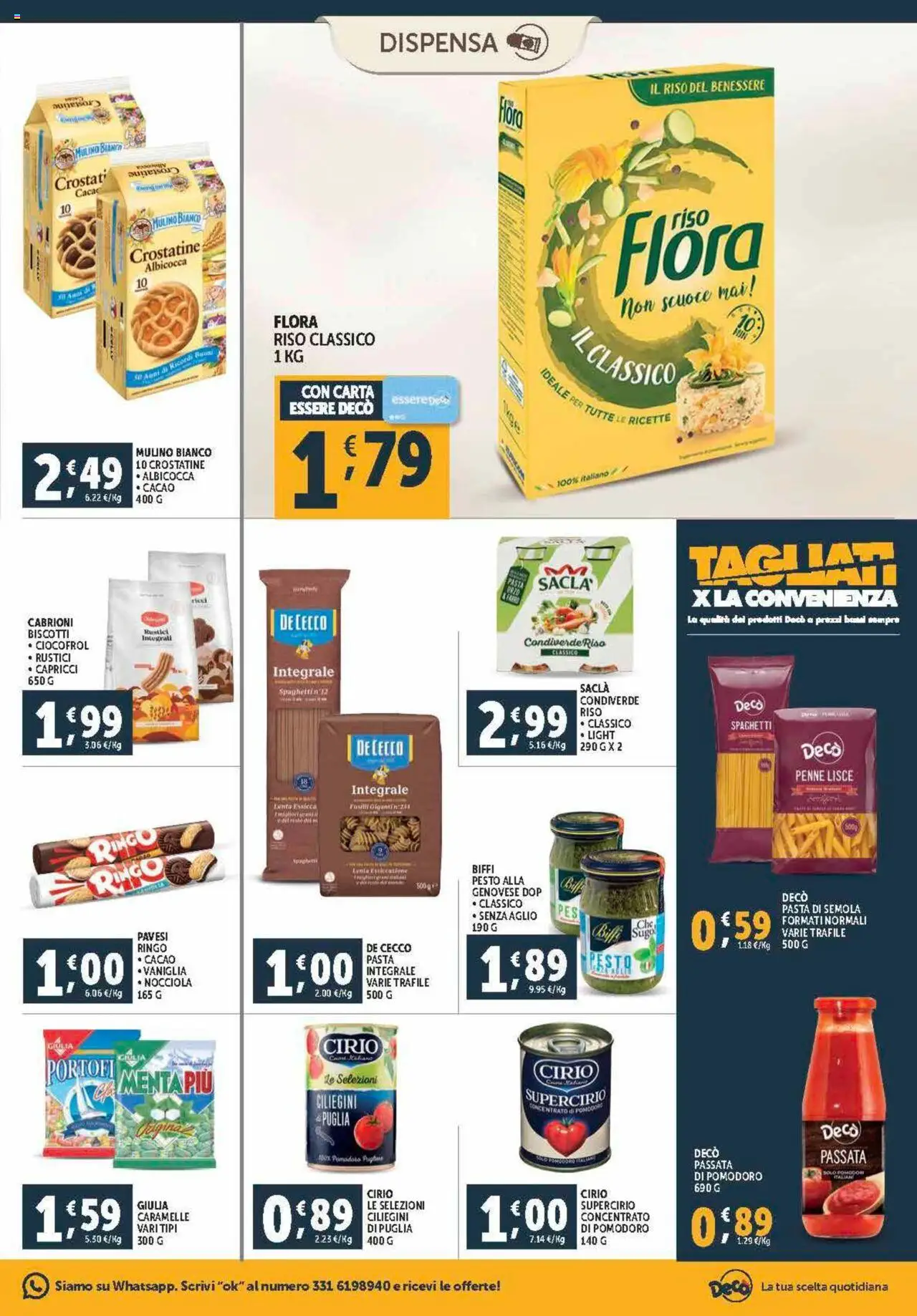 Volantino Decò del 21.08.2025 | Pagina: 11 | Prodotti: Caramelle, Pomodoro, Pesto, Rustici