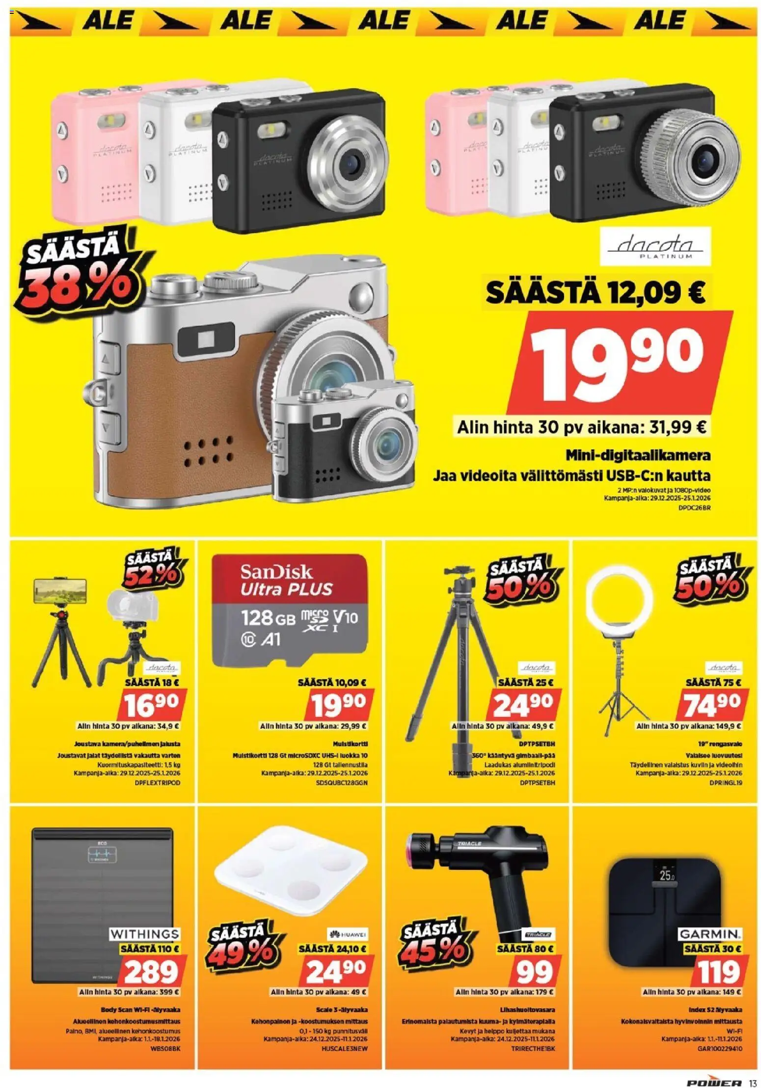 Power tarjoukset – voimassa 25.11.2025 alkaen | Sivu: 13 | Tuotteet: Jalusta