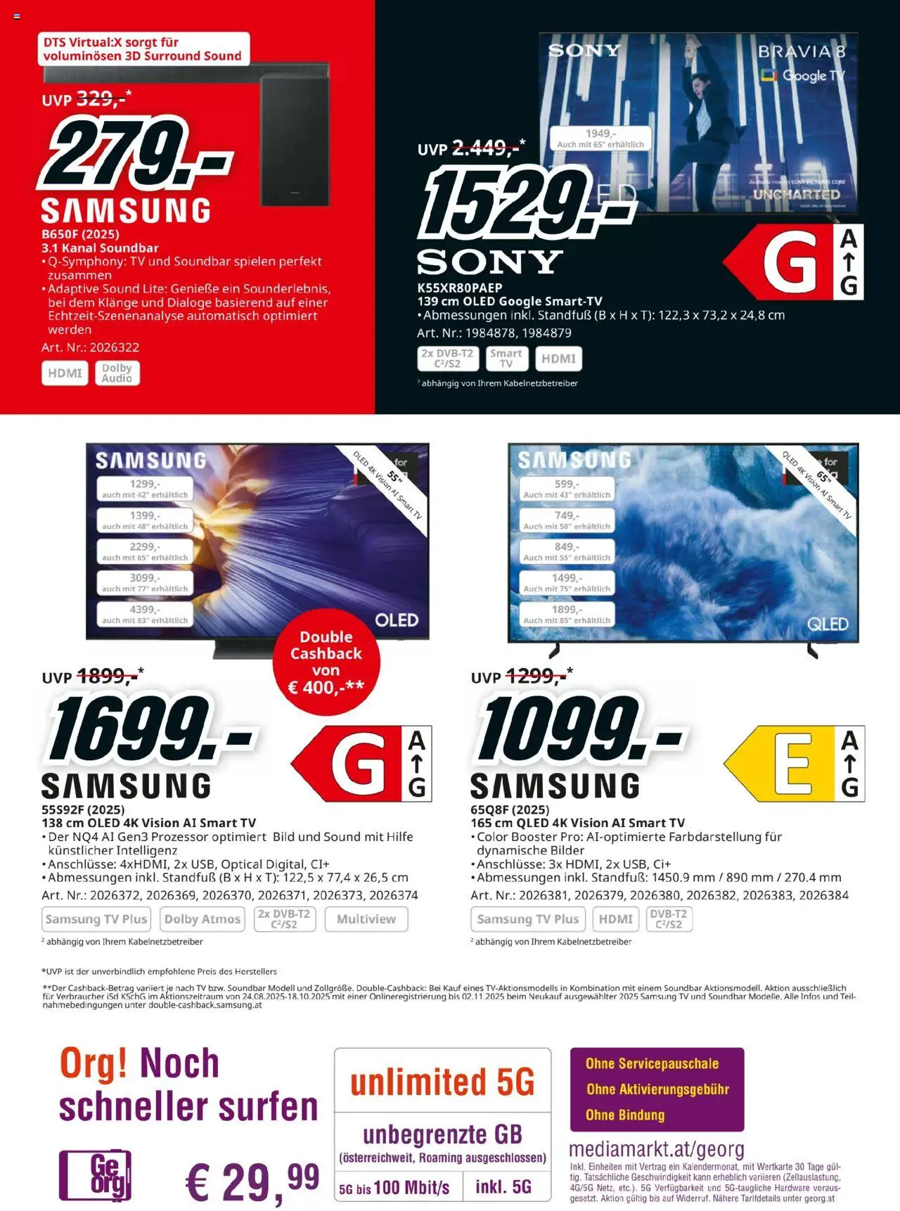 Media Markt Angebote gültig ab 24.08.2025 | Seite: 16 | Produkte: TV, Audio, Samsung
