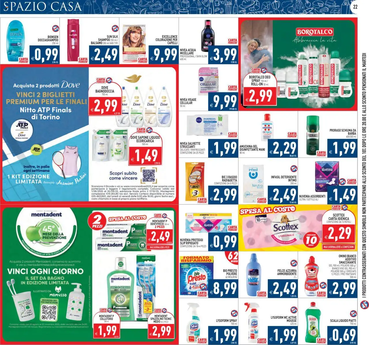Volantino PIM Supermercati del 17.09.2025 | Pagina: 22 | Prodotti: Shampoo, Rasoio, Collutorio, Scala