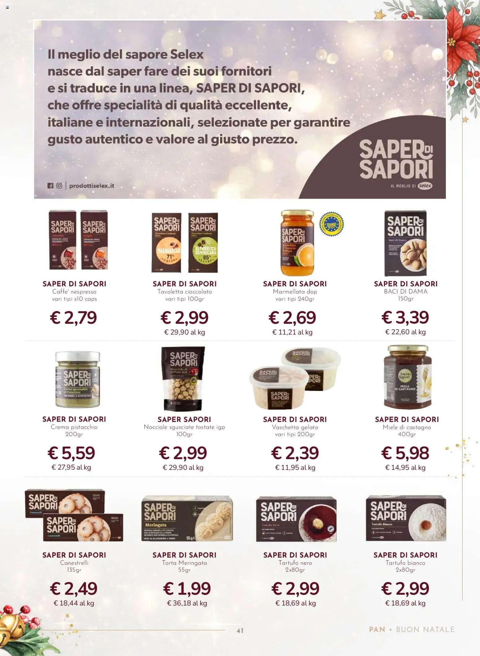 Volantino Pan del 13.11.2025 | Pagina: 41 | Prodotti: Tartufo, Cioccolato, Torta, Canestrelli