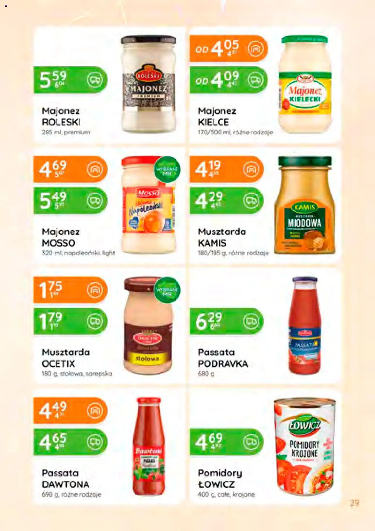 Eurocash Gazetka od 08.01.2026 | Strona: 29 | Produkty: Musztarda, Pomidory, Majonez
