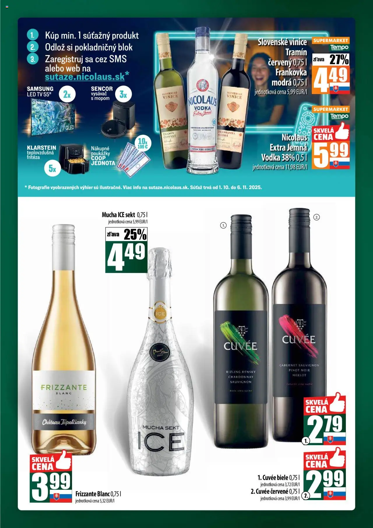Nové COOP Jednota akcie – leták je platný od 02.10.2025 | Strana: 53 | Produkty: Tv, Fritéza, Sencor vysávač, Samsung
