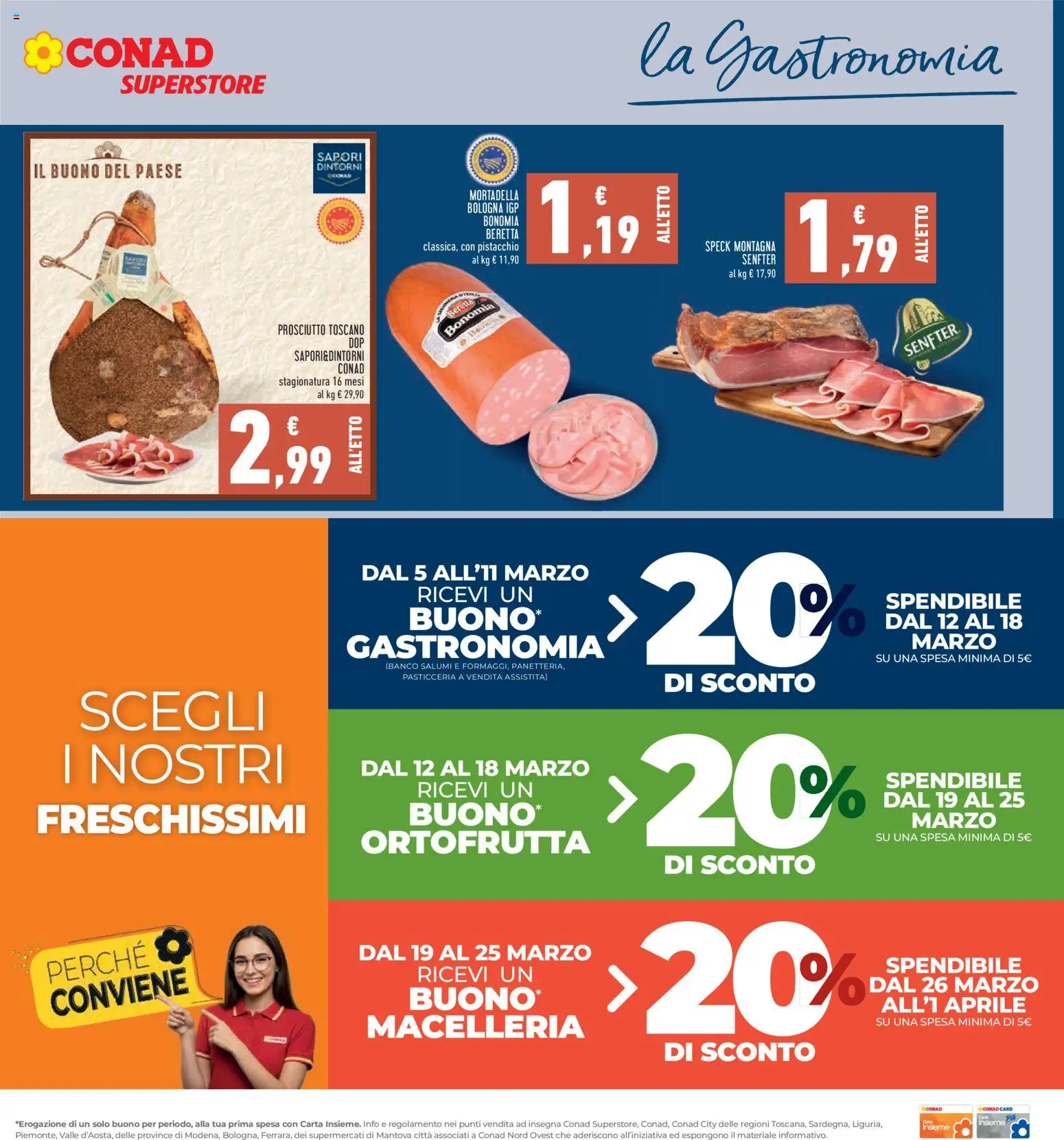 Volantino Conad del 26.02.2026 | Pagina: 11 | Prodotti: Speck, Prosciutto, Mortadella