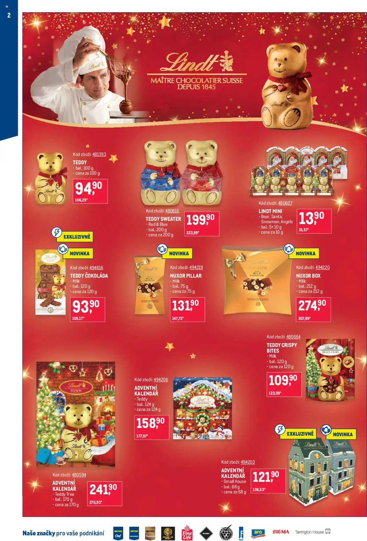 Makro leták - Mikulášské čokolády od 08.10.2025 | Strana: 2 | Produkty: Box, Lindt, Čokoláda, Adventní kalendář