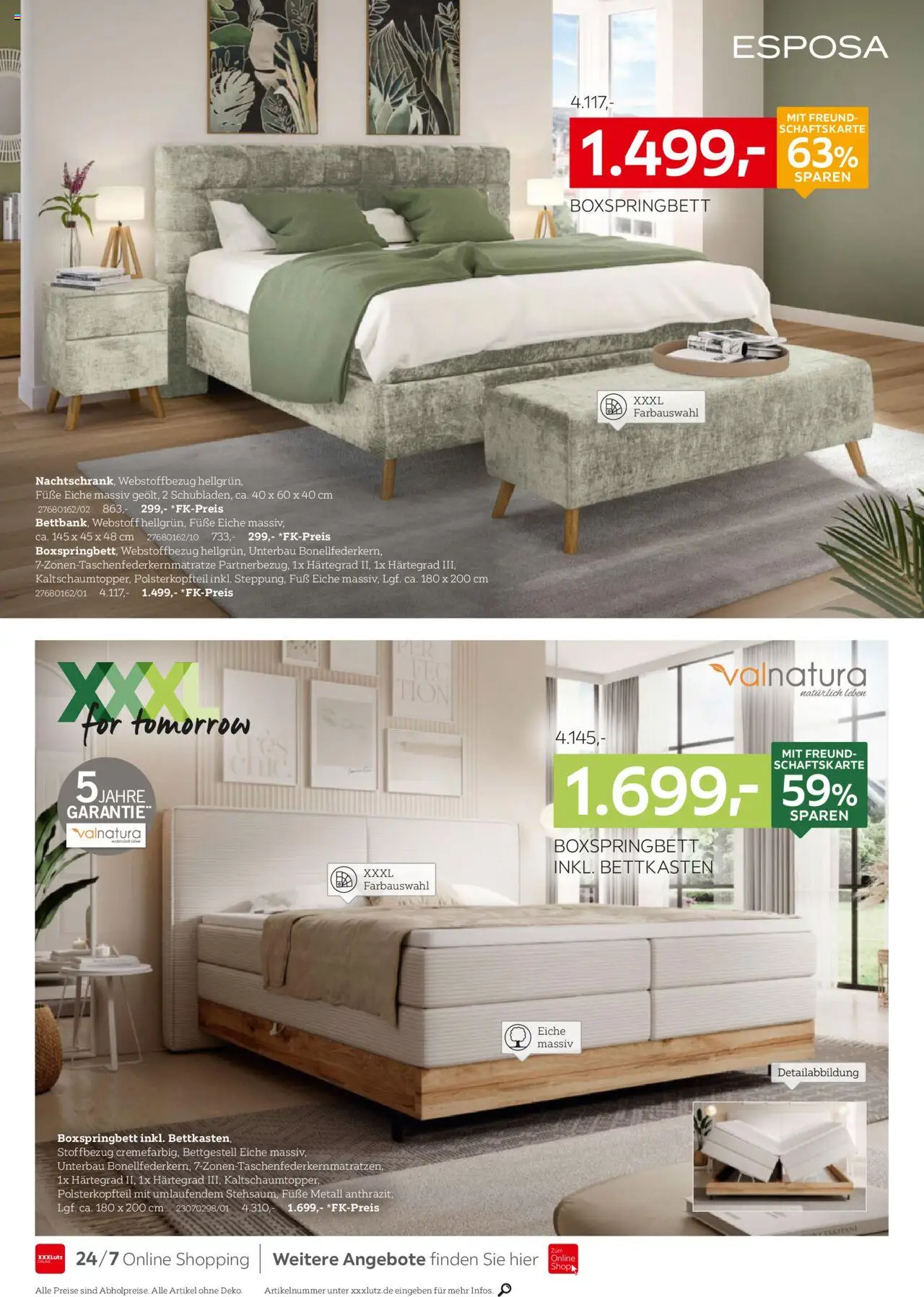XXXL Lutz Betten Spezial - gültig ab dem 18.08.2025 | Seite: 14 | Produkte: Boxspringbett