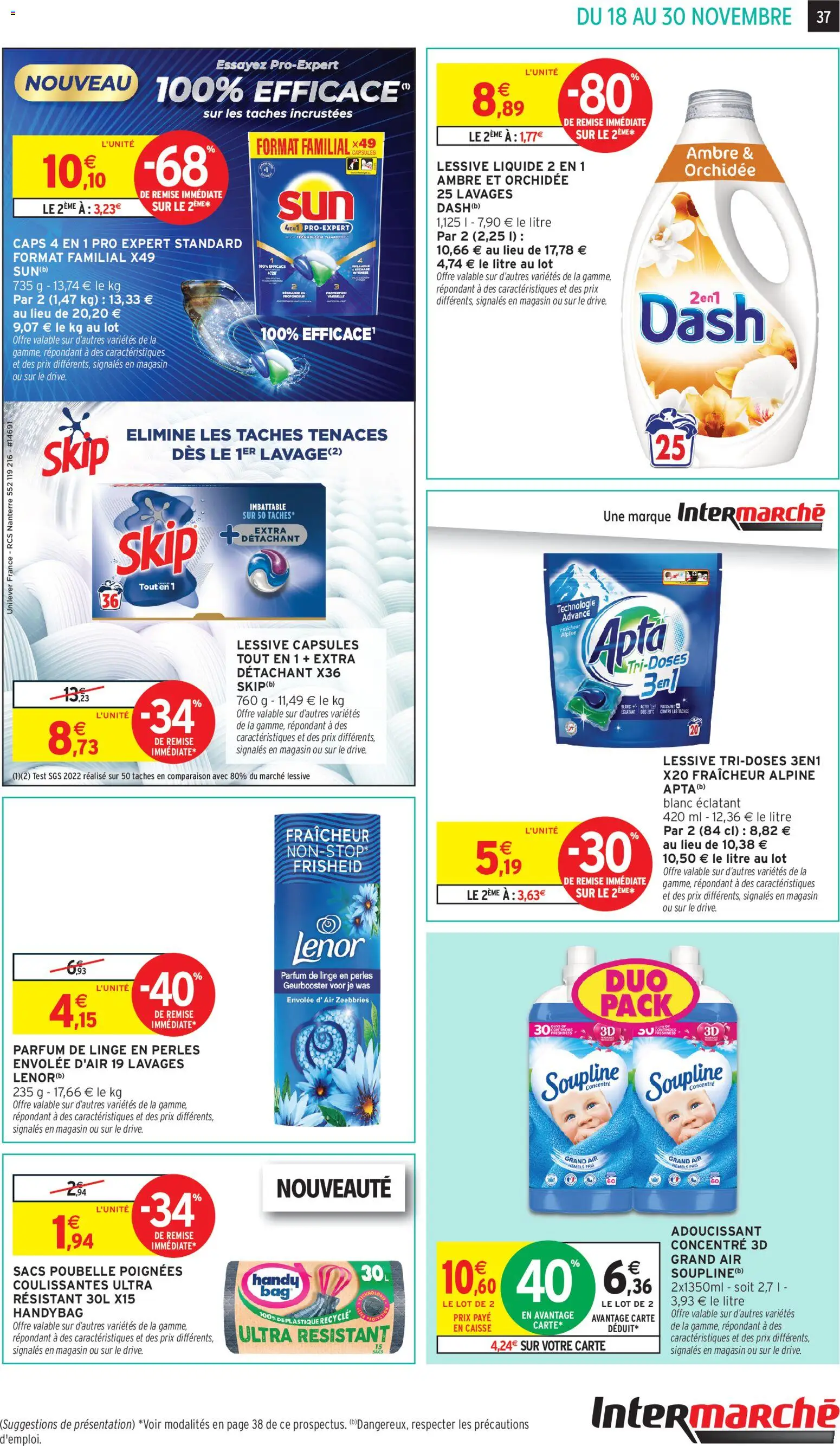 {H1} | Page: 37 | Produits: Lenor, Parfum, Détachant, Lessive