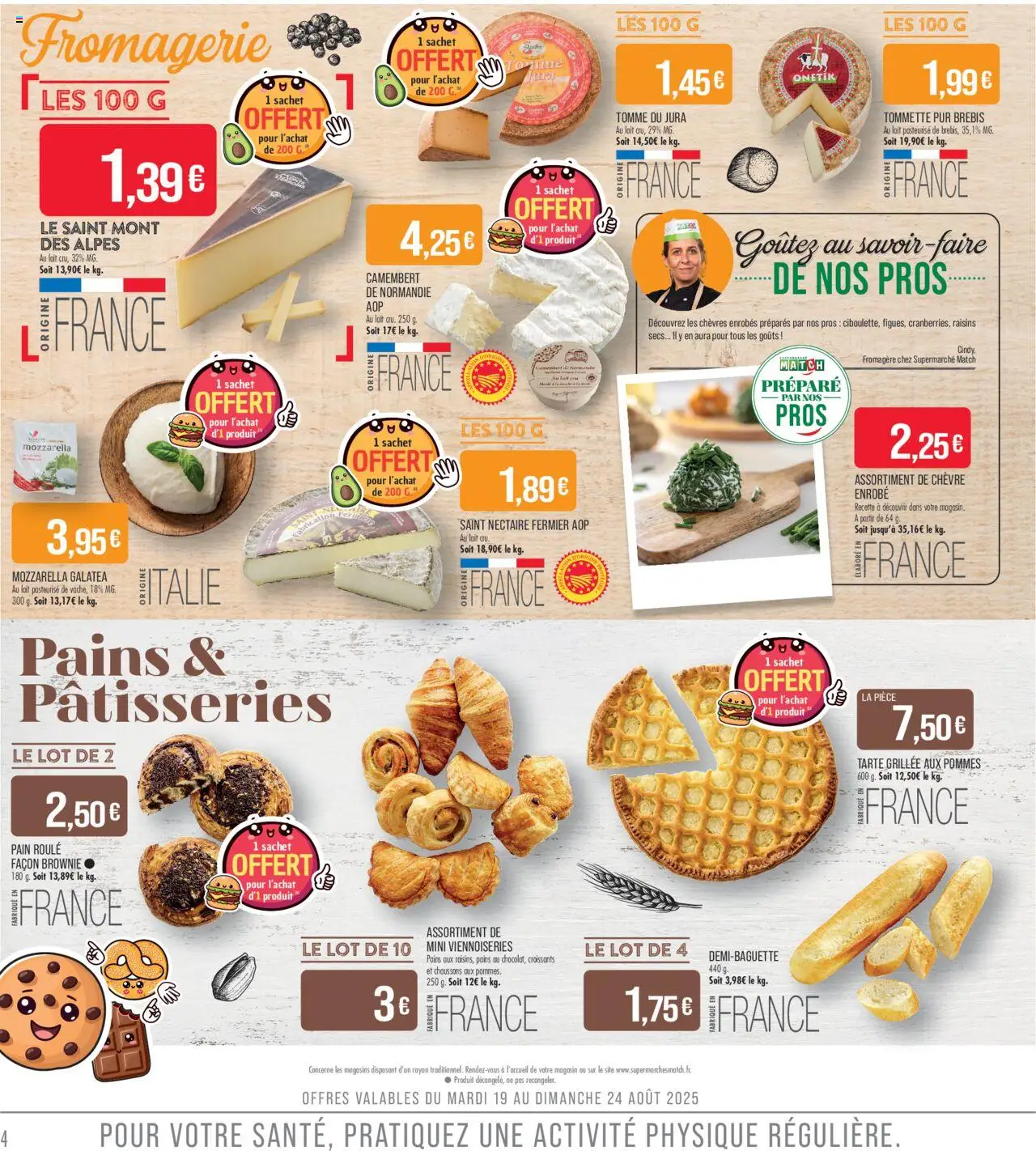  | Page: 4 | Produits: Mozzarella, Viennoiseries, Pain, Pommes