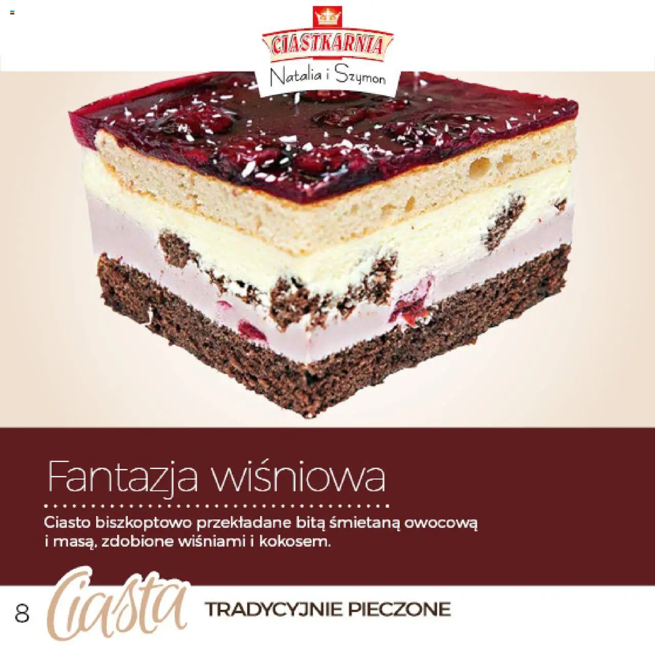 Topaz Gazetka - Ciast od 04.06.2025 | Strona: 8 | Produkty: Ciasto, Śmietana