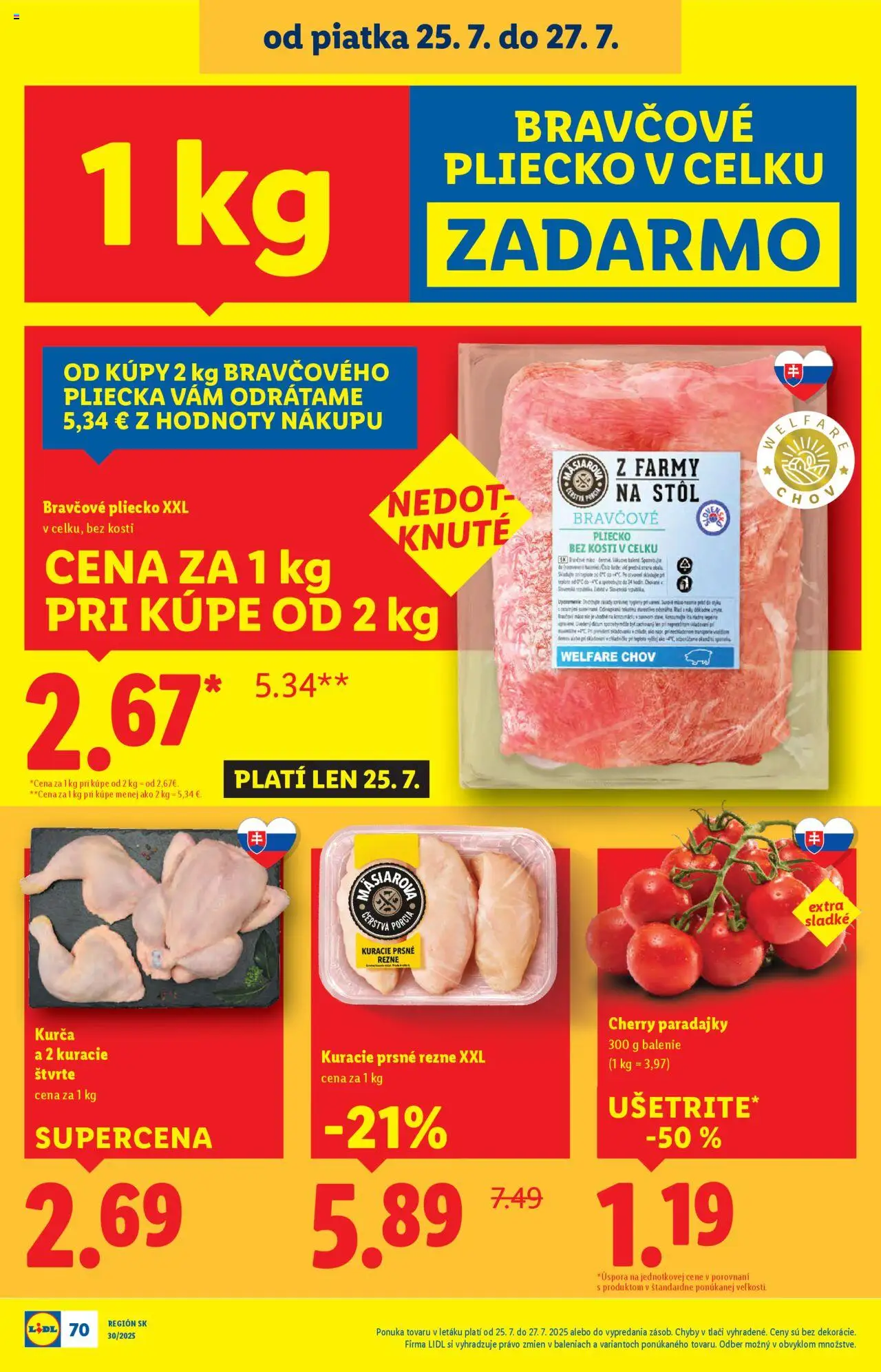 Lidl leták │ platný od 21.07.2025 | Strana: 94 | Produkty: Stôl, Kurča, Cherry paradajky