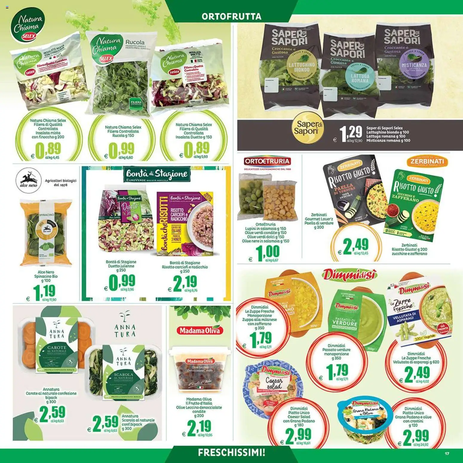 Volantino Elite Supermercati del 24.04.2026 | Pagina: 17 | Prodotti: Misticanza, Verdure, Crostini, Paella