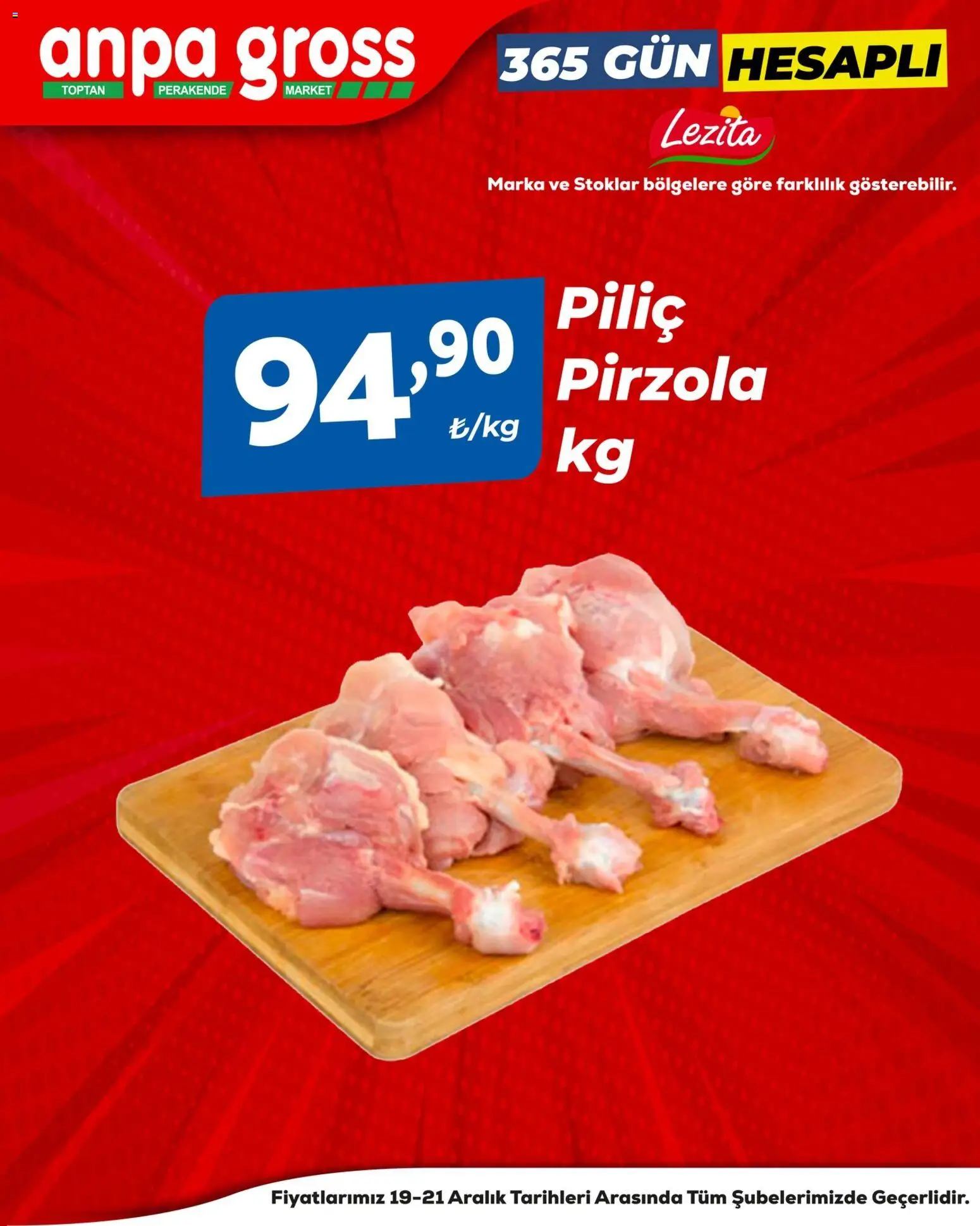 Anpa Gross Piliçte Tazelik - 19.12.2025 tarihinden itibaren geçerlidir | Sayfa: 3 | Ürünler: Piliç, Pirzola