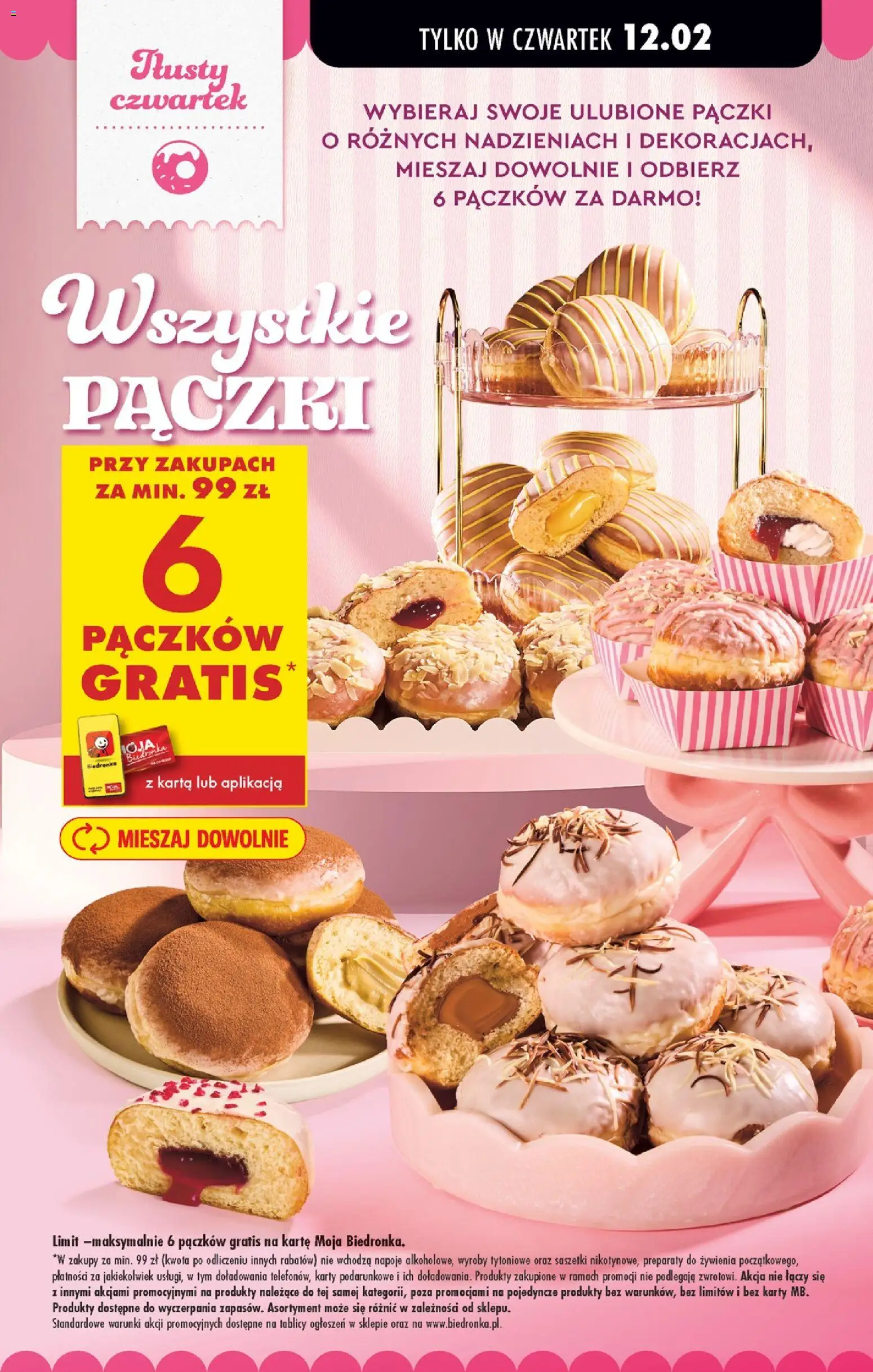 Biedronka gazetka - Tłusty czwartek od 12.02.2026 | Strona: 3 | Produkty: Karta, Napoje, Pączki