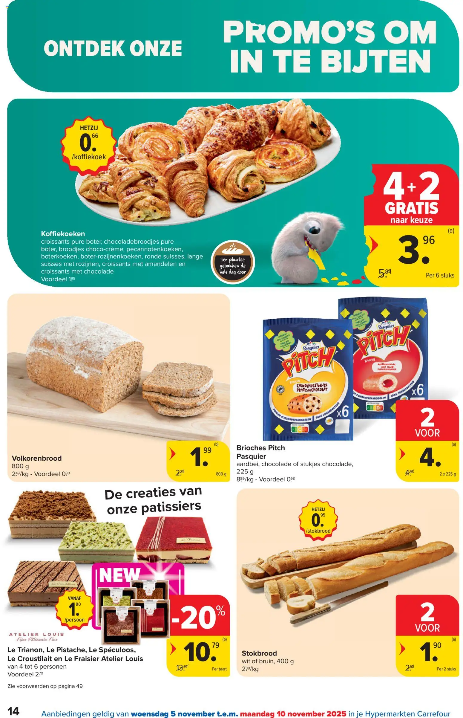 {H1} | Pagina: 14 | Producten: Stokbrood, Broodjes, Chocolade