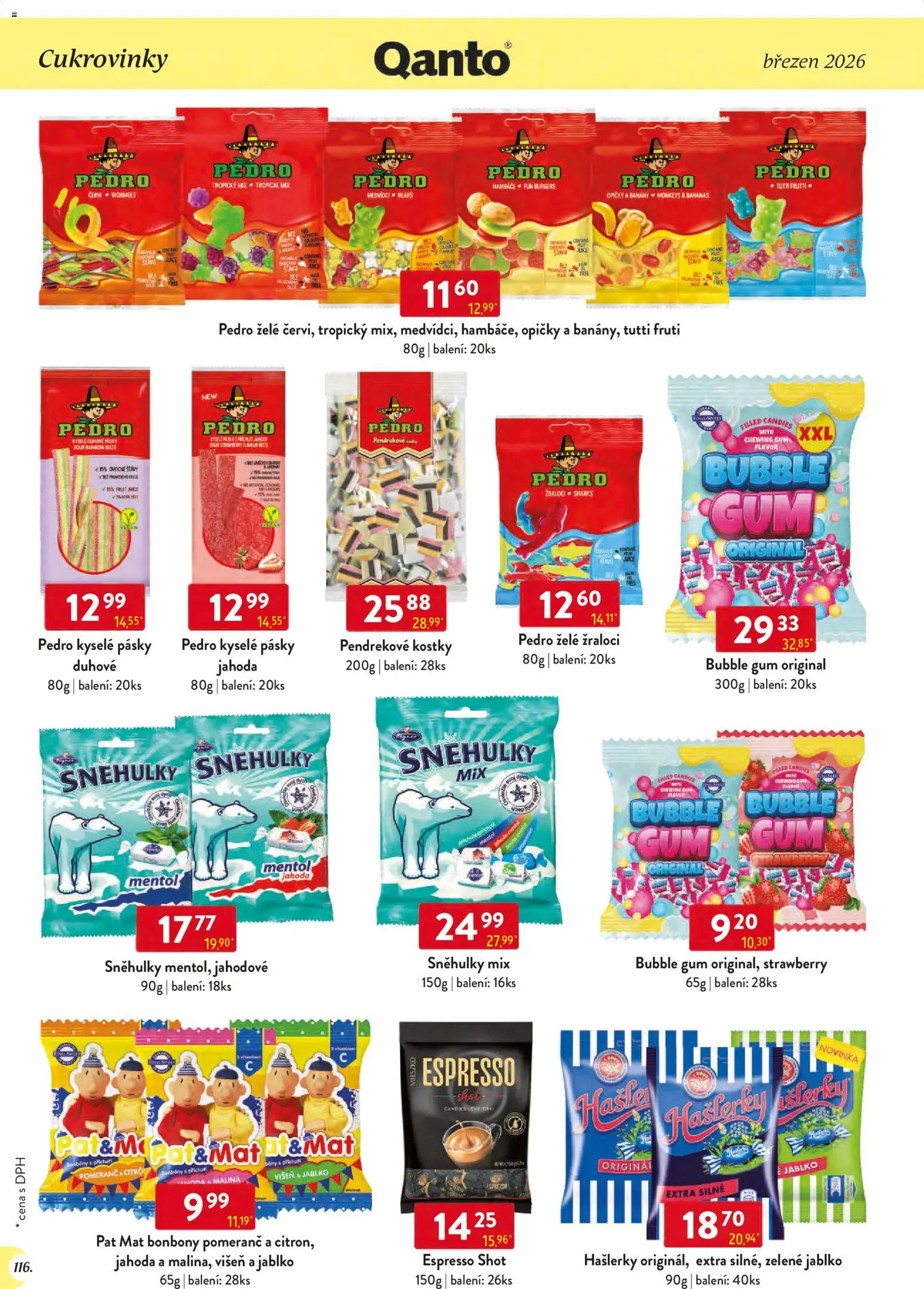 Astur & Qanto leták - Velkoobchod 03/2026 od 01.03.2026 | Strana: 116 | Produkty: Banány, Bonbóny, Kostky