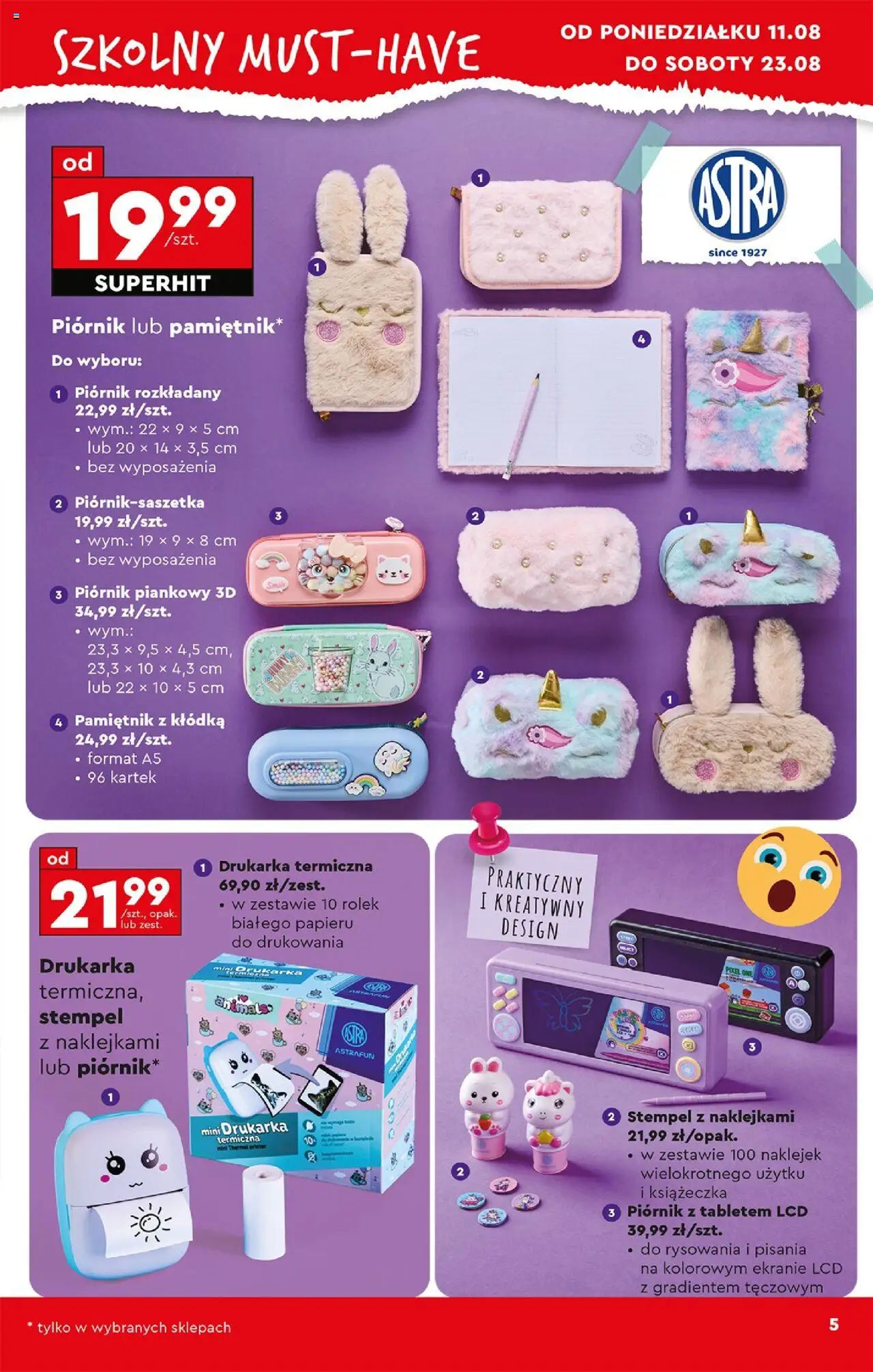 Biedronka gazetka - Hity i inspiracje od 11.08.2025 | Strona: 9 | Produkty: Drukarka