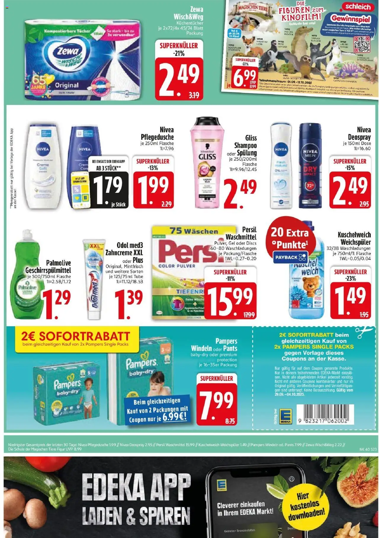 Edeka prospekt Kirchseeon	 – gültig ab 28.09.2025 | Seite: 23 | Produkte: Pampers, Creme, Shower Gel, Persil