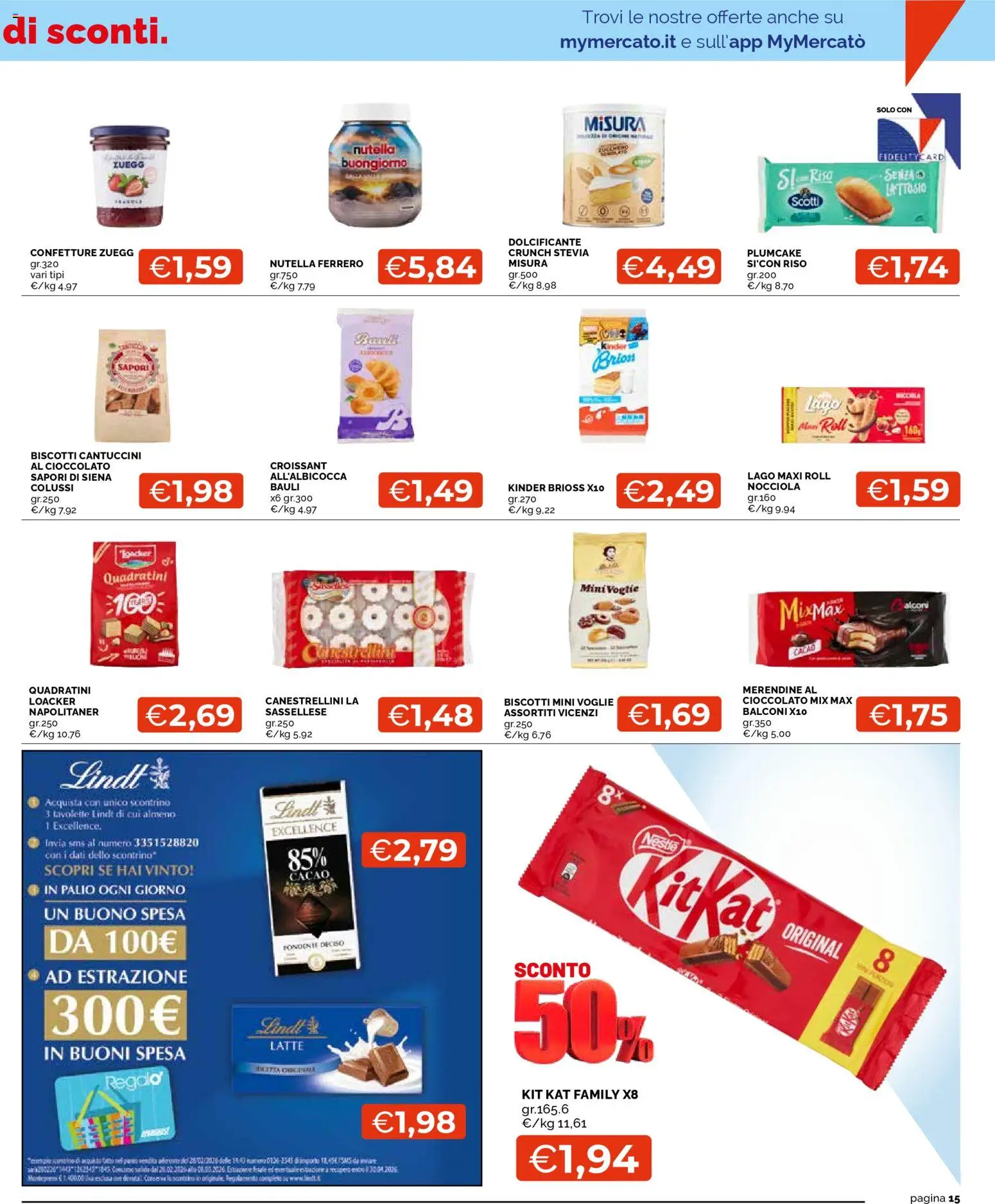 Volantino Mercatò del 26.02.2026 | Pagina: 15 | Prodotti: Riso, Latte, Plumcake, Merendine