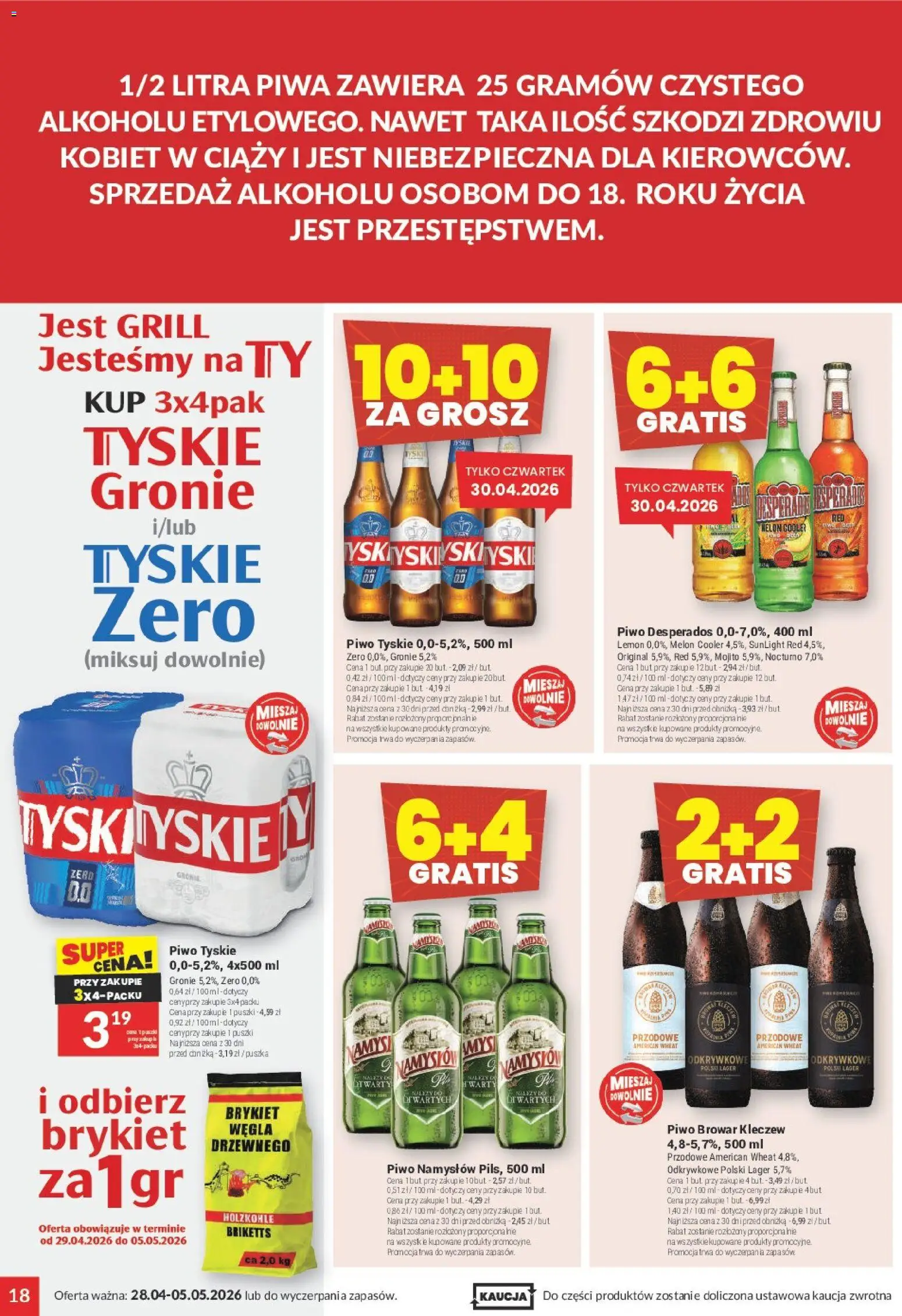 Twój Market gazetka od 28.04.2026 | Strona: 18 | Produkty: Melon, Grill, Piwo Desperados, Piwo