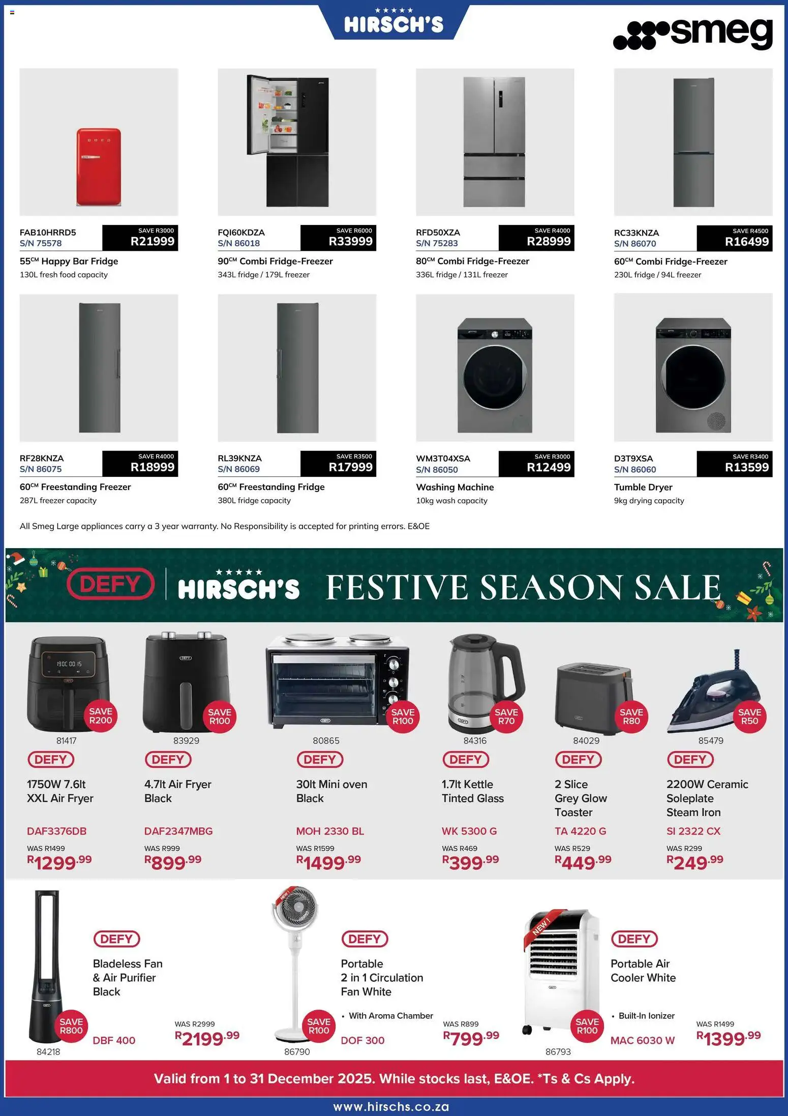 New Hirsch's catalogue – valid from 01.12.2025 | Page: 9 | Products: Toaster, Fryer, Fridge, Tumble dryer